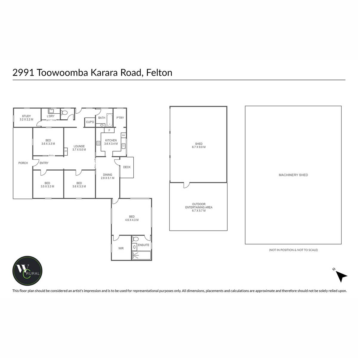 2991 Toowoomba Karara Road, Felton For Sale by Farmbuy.com - floorplan 1