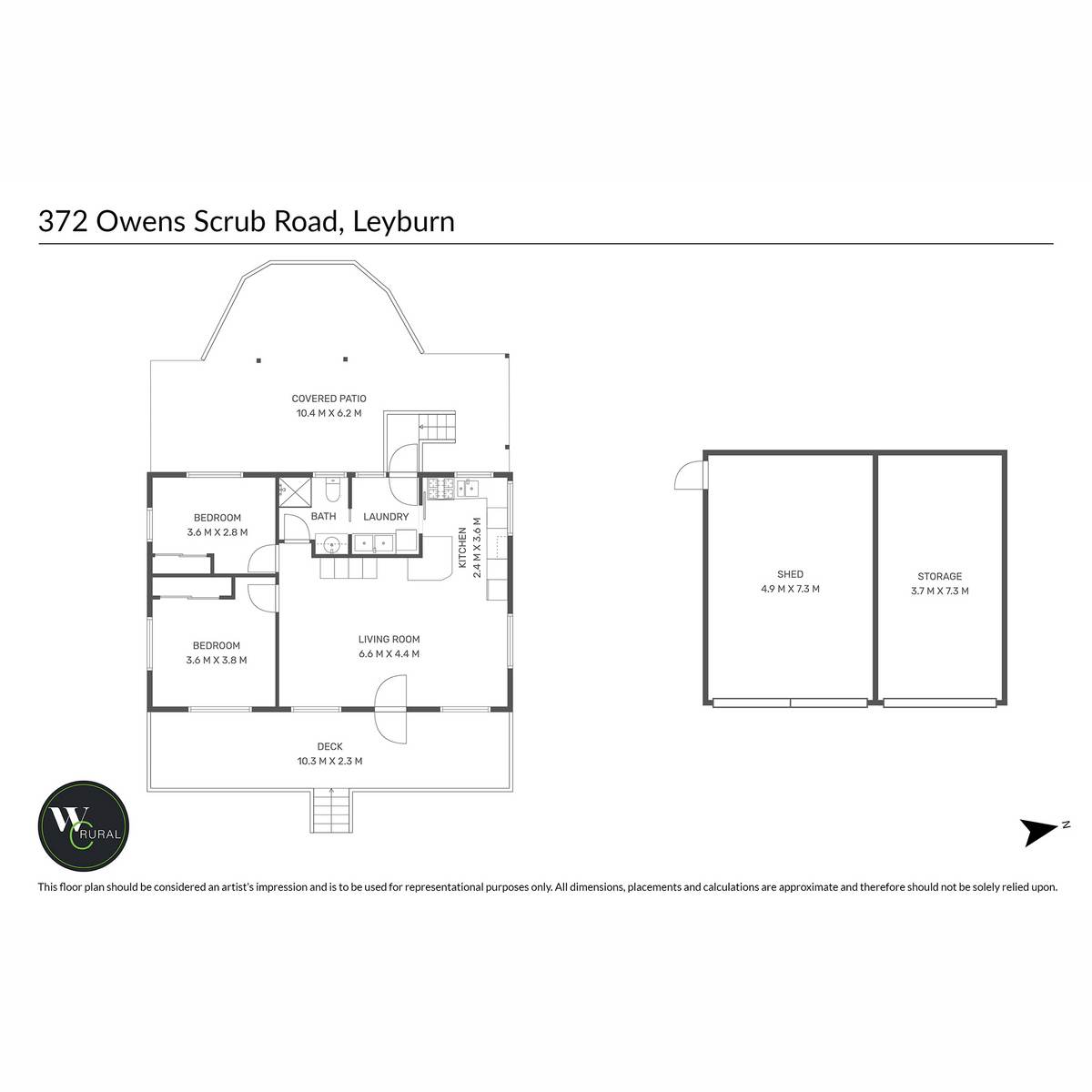 372 Owens Scrub Road, Leyburn Sold by Farmbuy.com - floorplan 1