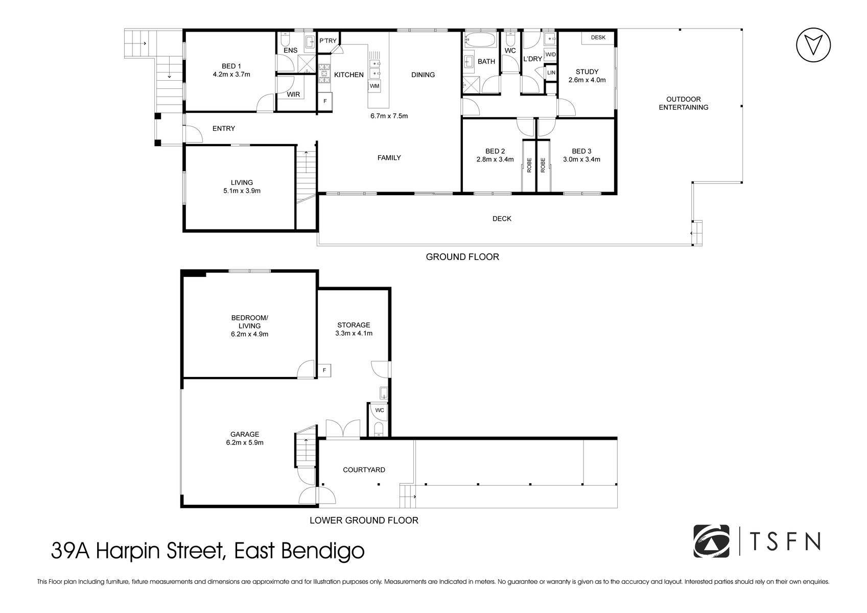 39A Harpin Street, East Bendigo Sold by Farmbuy.com - floorplan 1