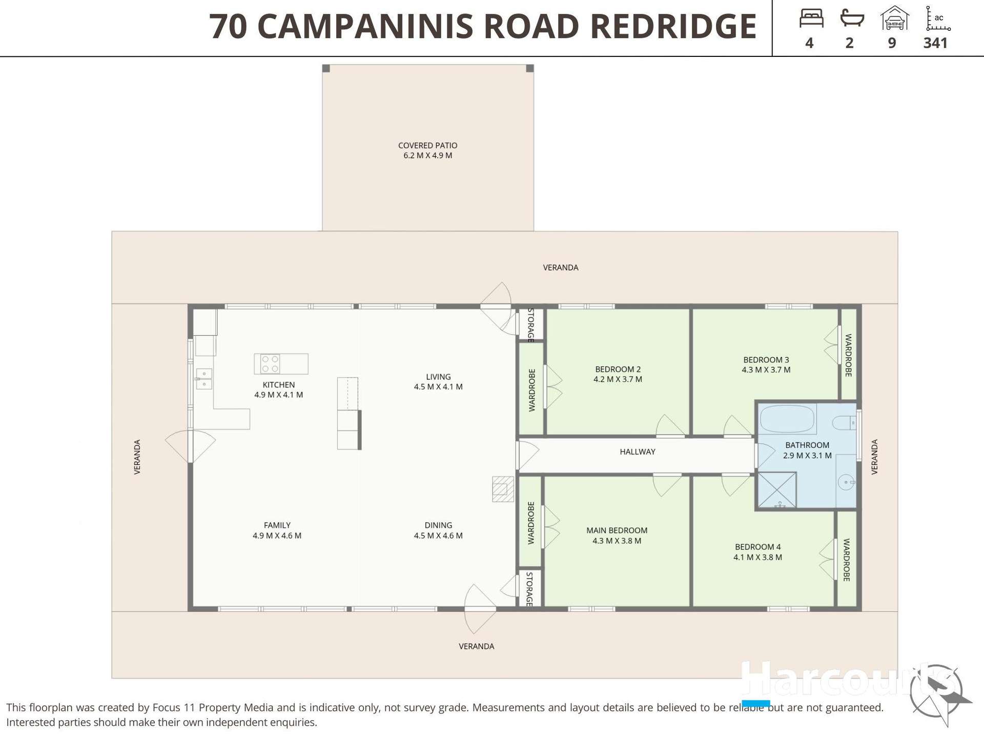 70 CAMPANINIS ROAD, Redridge Sold by Farmbuy.com - floorplan 1