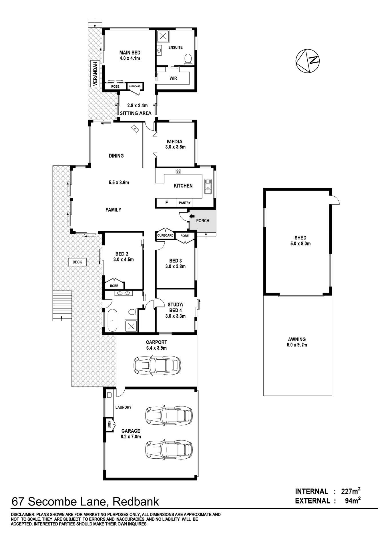 67 Secombe Lane, Redbank Sold by Farmbuy.com - floorplan 1