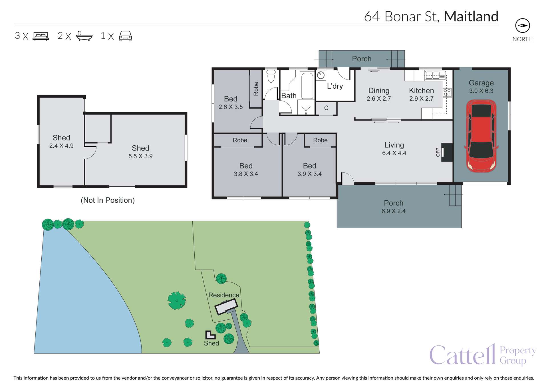 64 Bonar Street, Maitland Sold by Farmbuy.com - floorplan 1