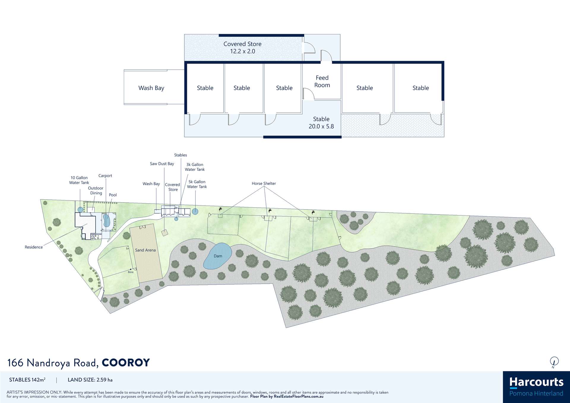 166 Nandroya Road, Cooroy For Sale by Farmbuy.com - floorplan 2