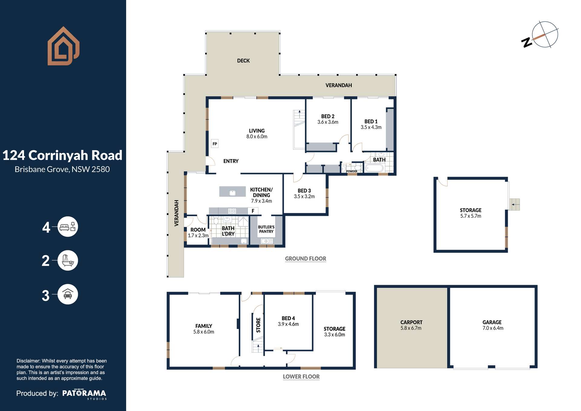 124 Corrinyah Road, Goulburn For Sale by Farmbuy.com - floorplan 1