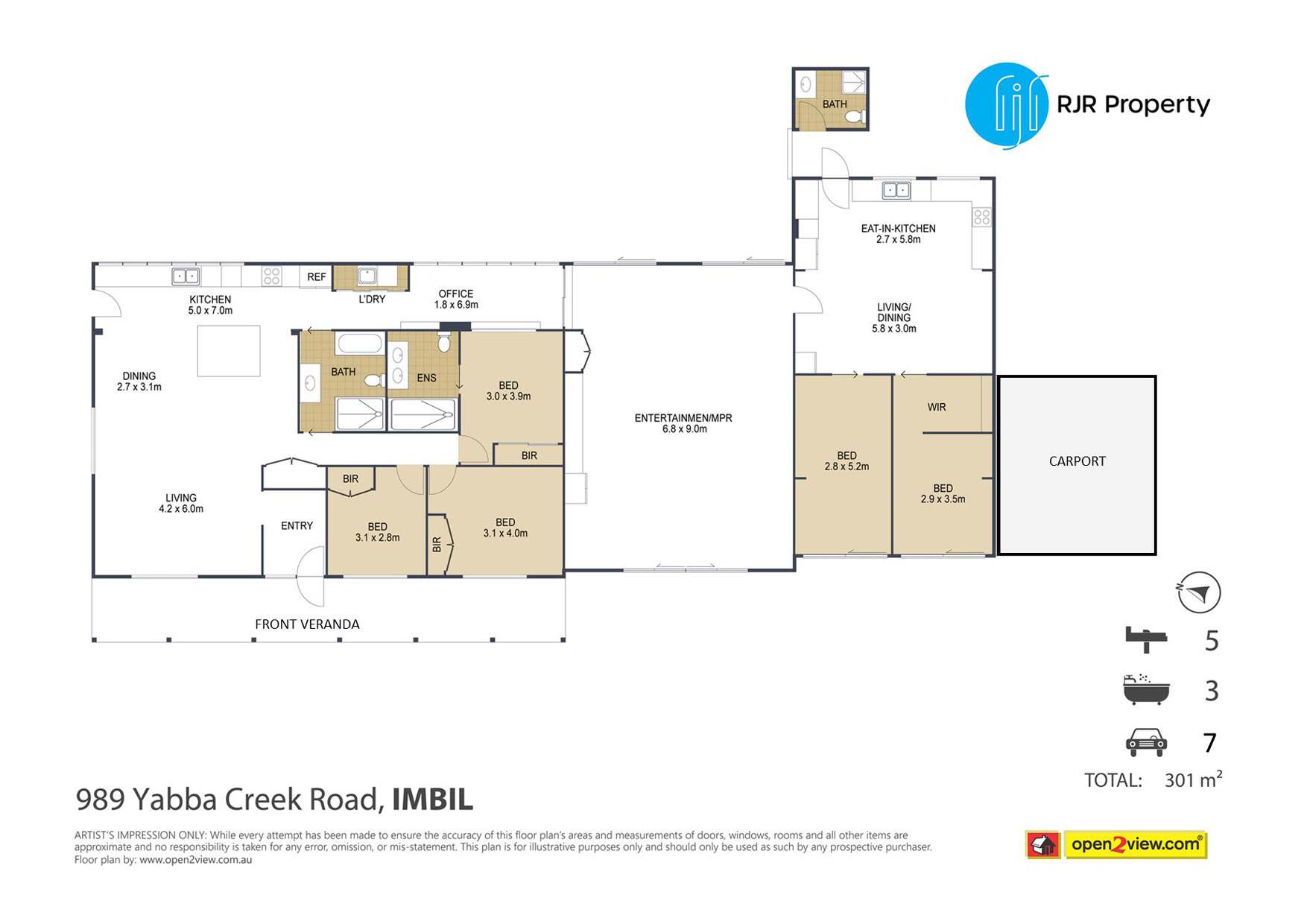989 Yabba Creek Road, Imbil For Sale by Farmbuy.com - floorplan 1