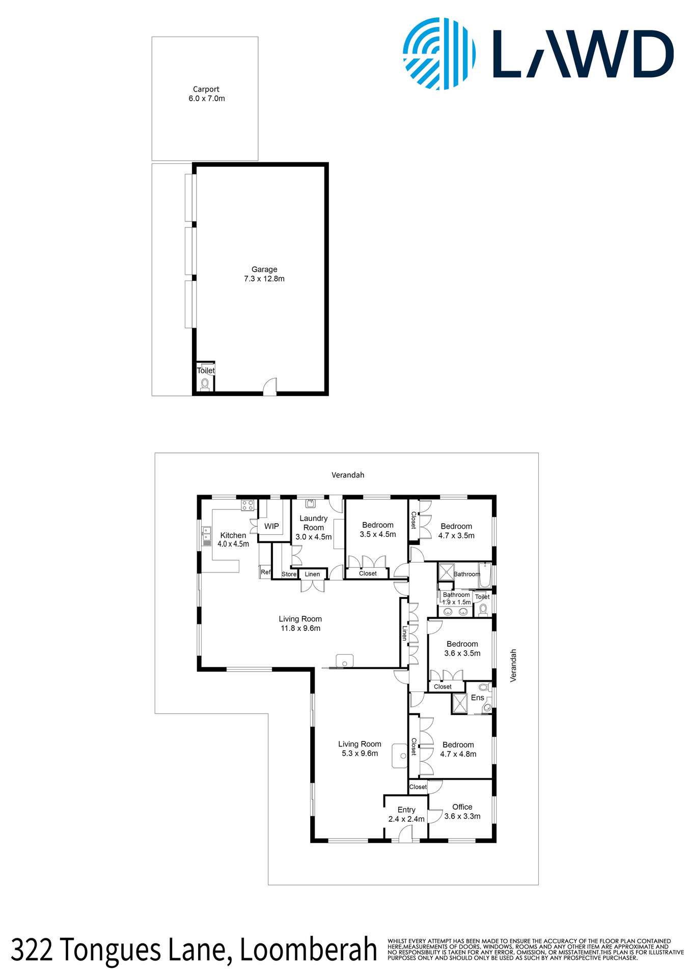 322 Tongues Lane, Tamworth For Sale by Farmbuy.com - floorplan 1
