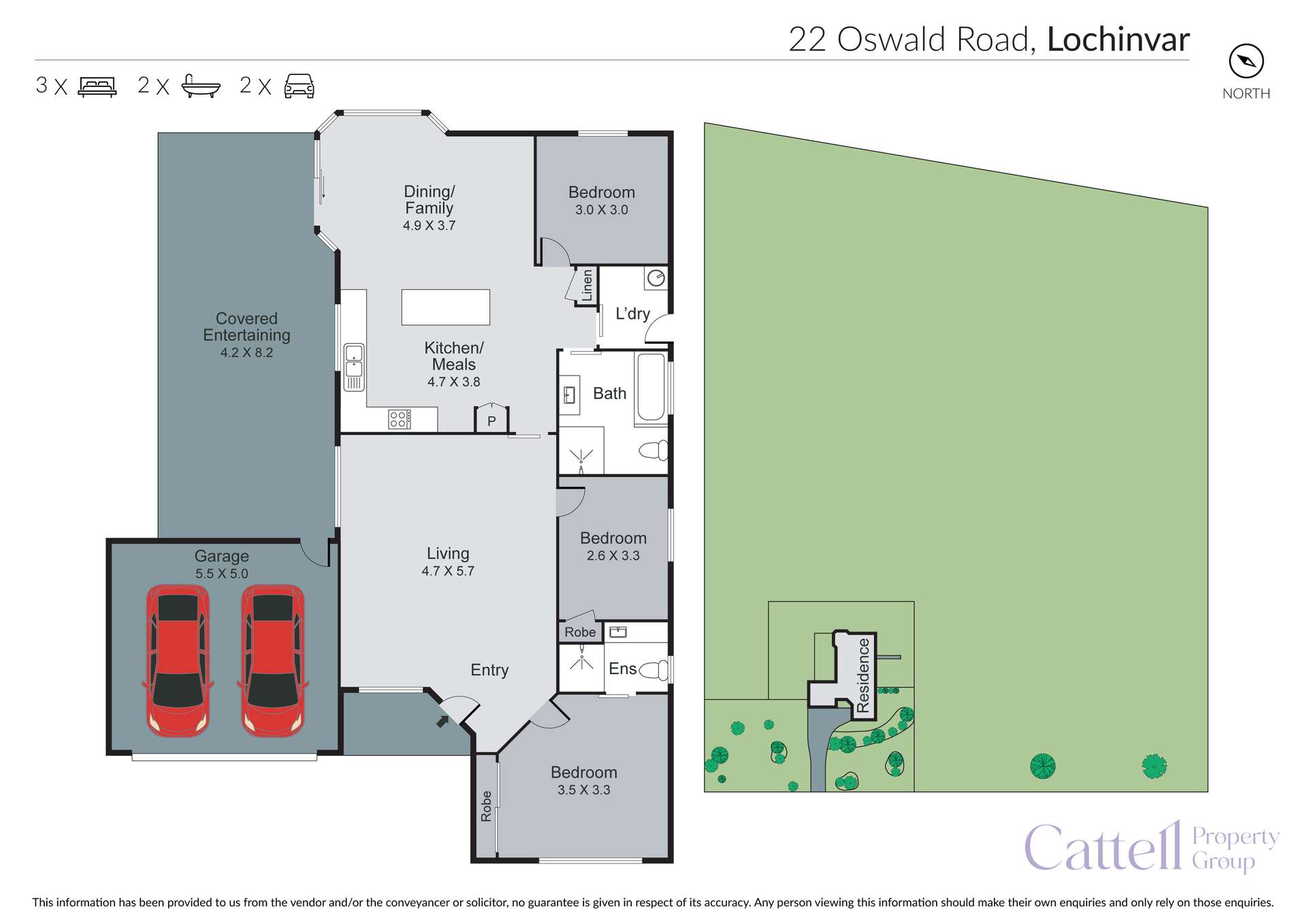 22 Oswald Lane, Lochinvar Sold by Farmbuy.com - floorplan 1