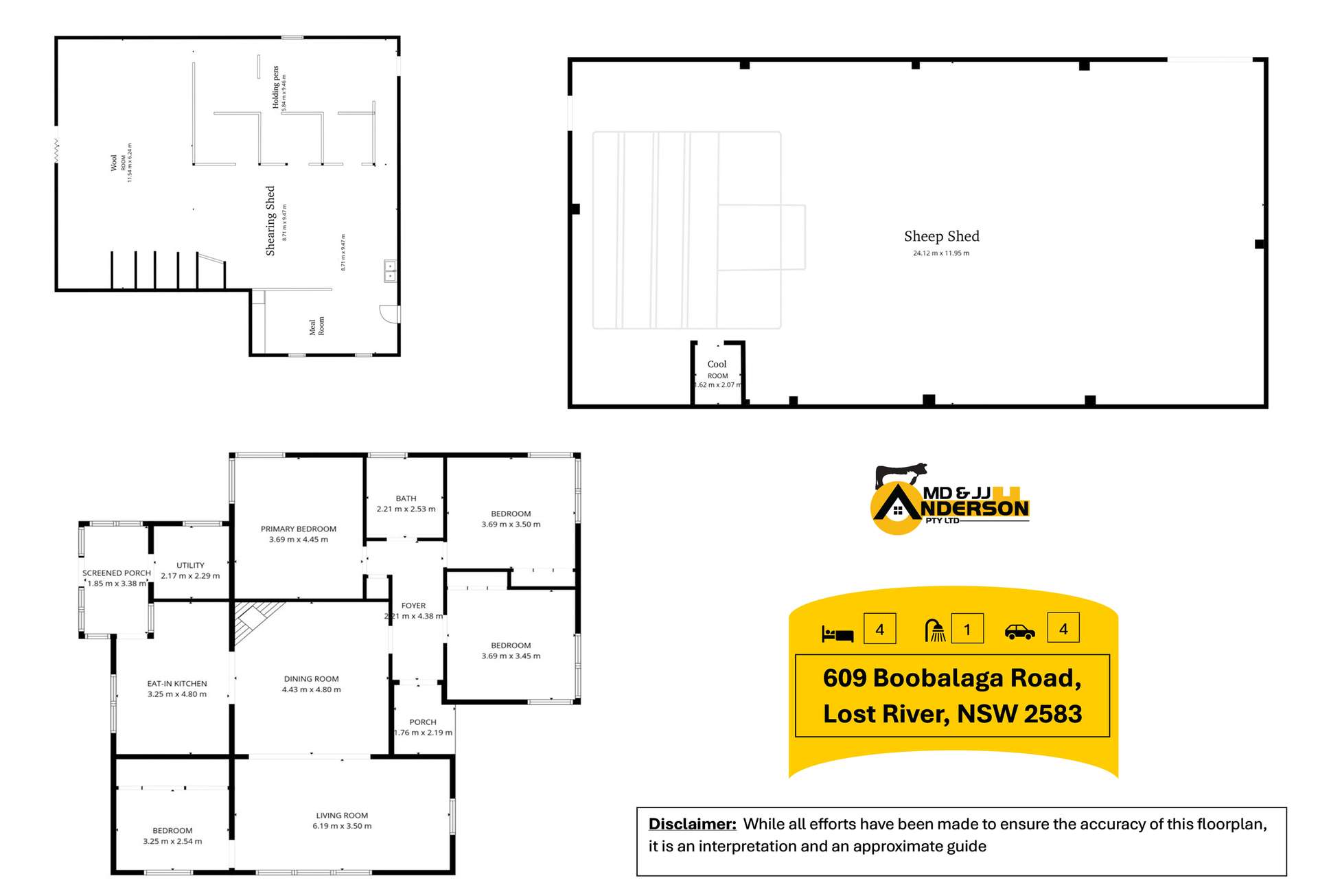 906 Boobalaga Road, Lost River Via, Crookwell  NSW 2583, Crookwell For Sale by Farmbuy.com - floorplan 1