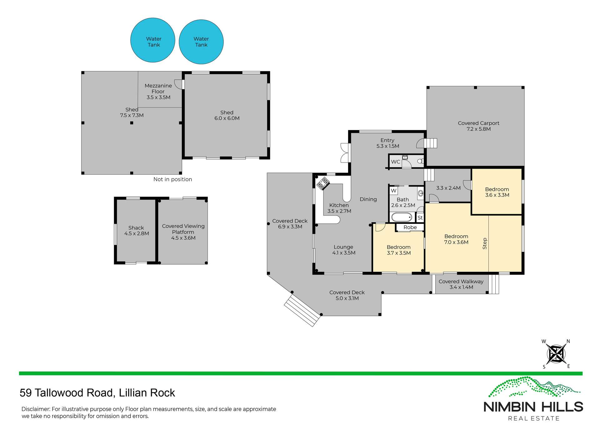 59 Tallowood Road, Lillian Rock For Sale by Farmbuy.com - floorplan 1