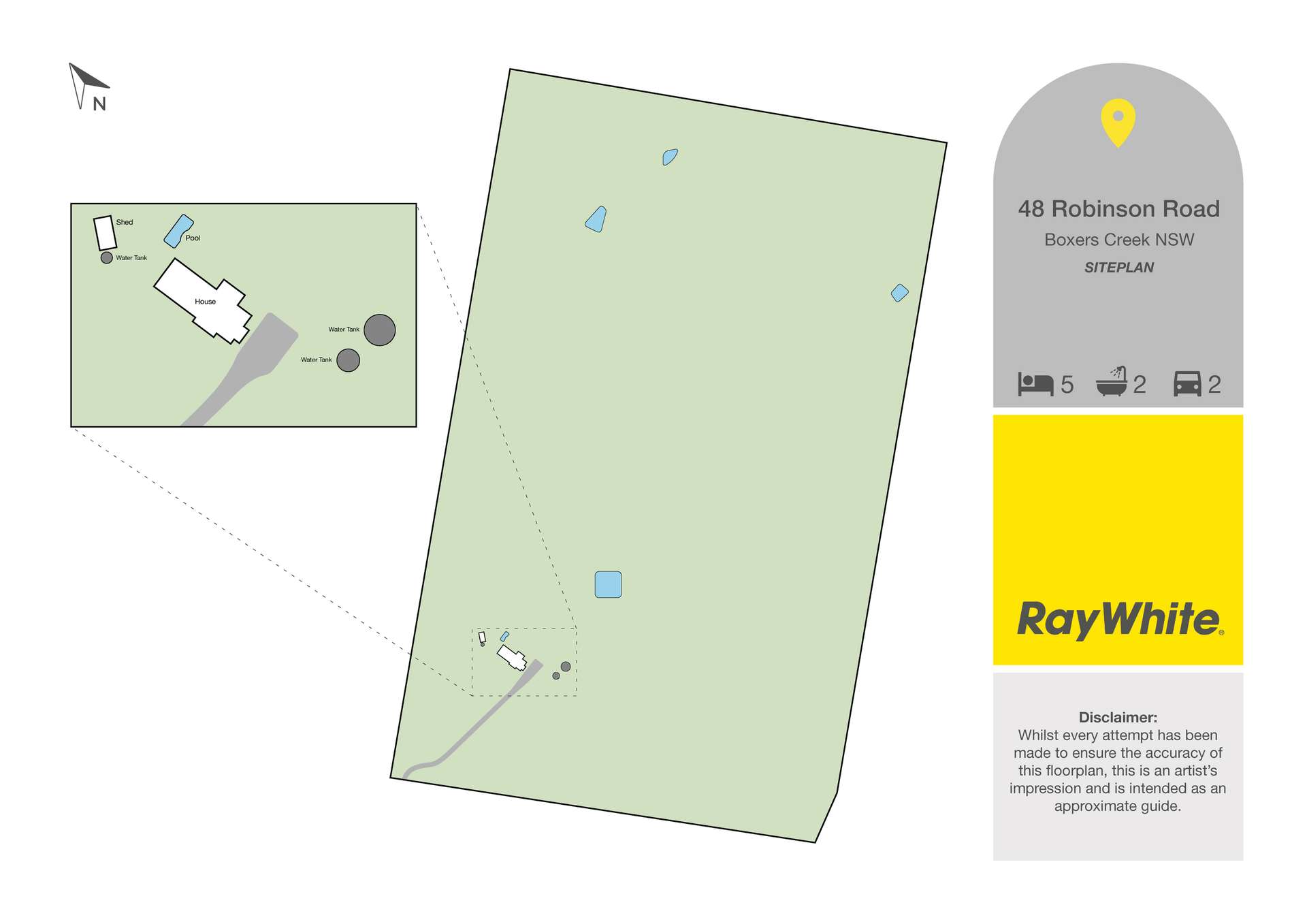 48 Robinson Road, Boxers Creek Via, Goulburn For Sale by Farmbuy.com - floorplan 2