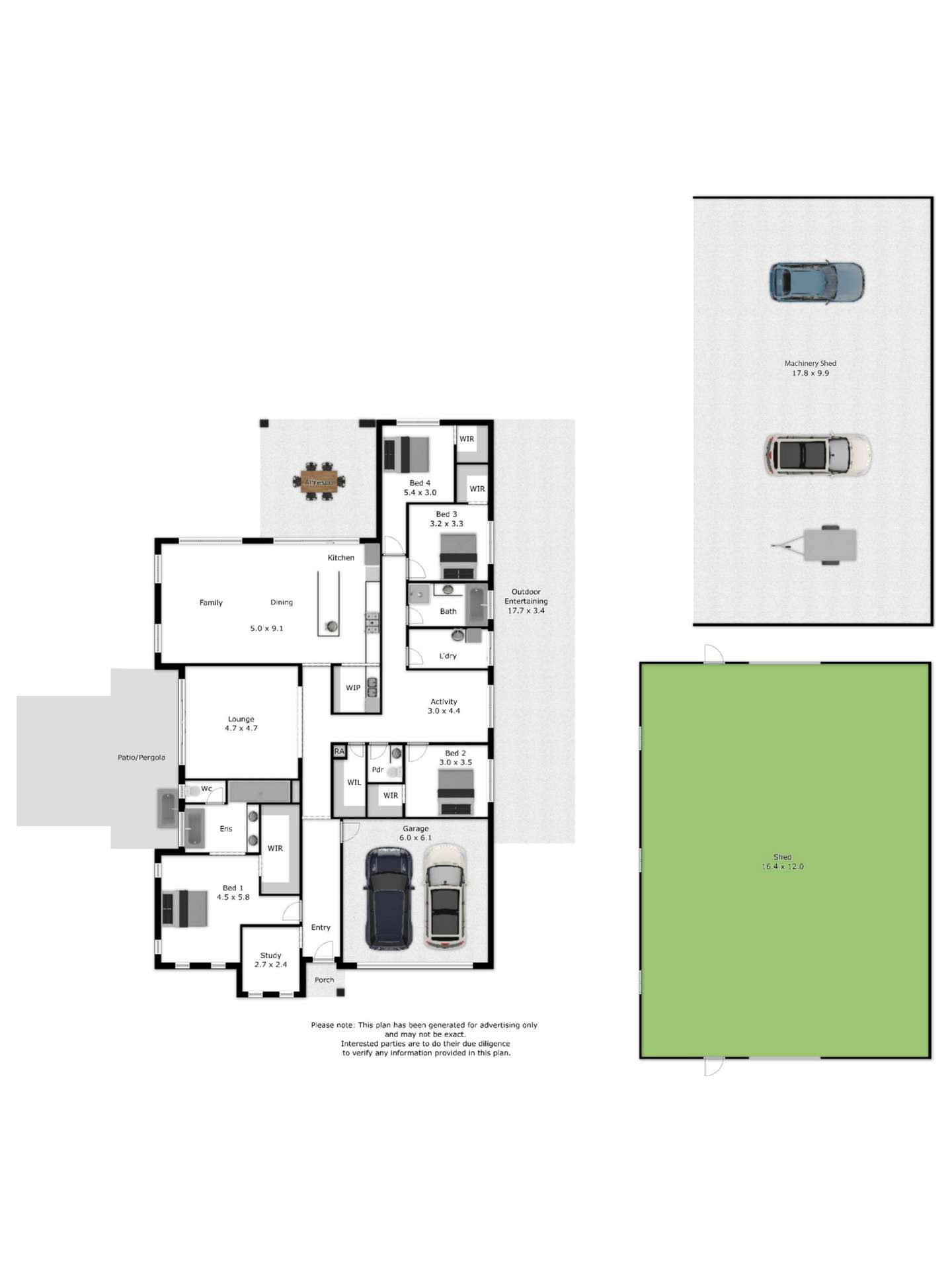 88 Osbornes Flat Road, Yackandandah For Sale by Farmbuy.com - floorplan 1