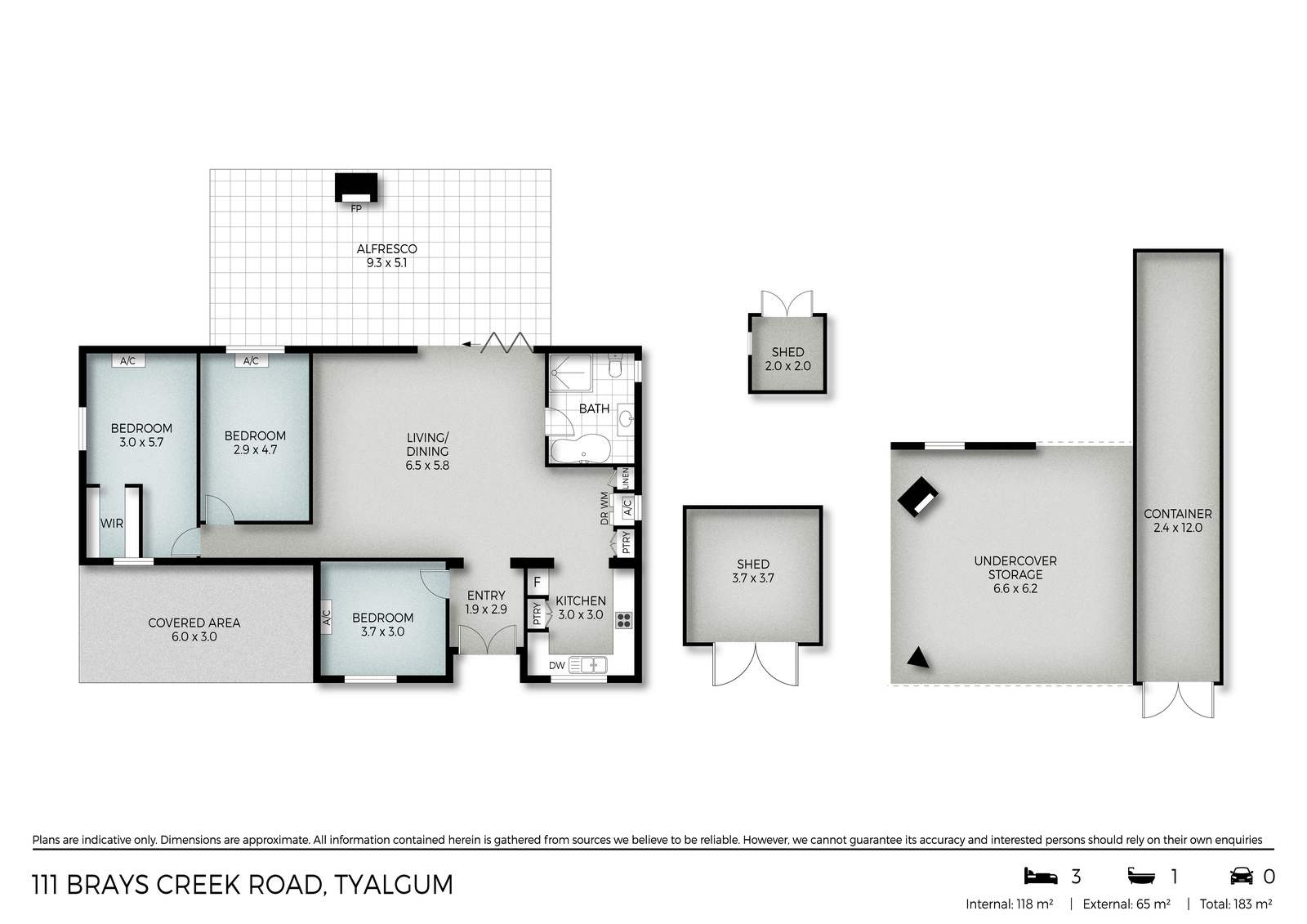 111 Brays Creek Road, Tyalgum Sold by Farmbuy.com - floorplan 1