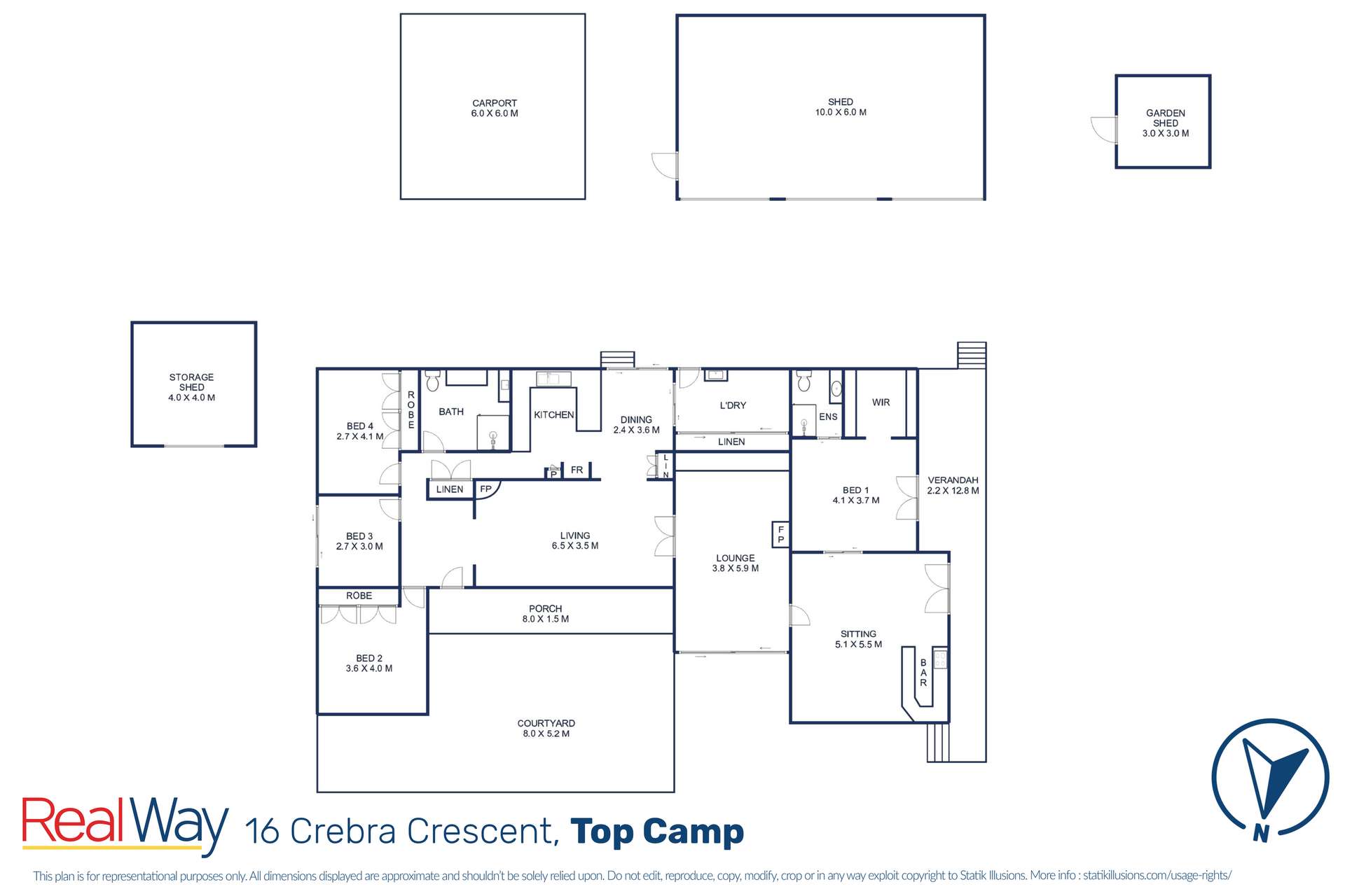 16 Crebra Crescent, Top Camp Sold by Farmbuy.com - floorplan 2