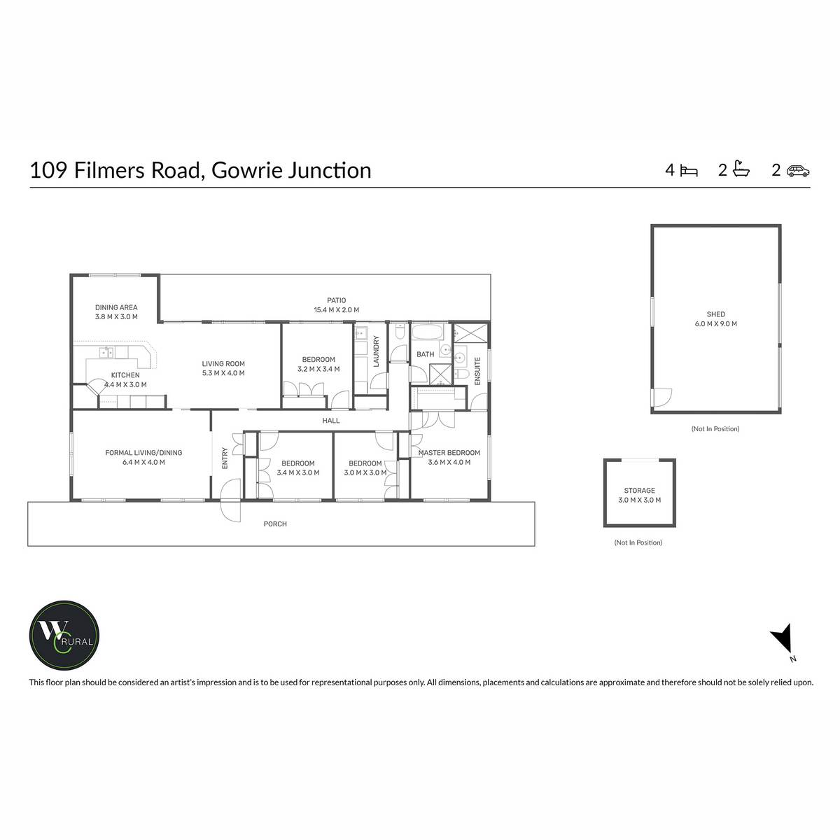 109 Filmers Road, Gowrie Junction Sold by Farmbuy.com - floorplan 1