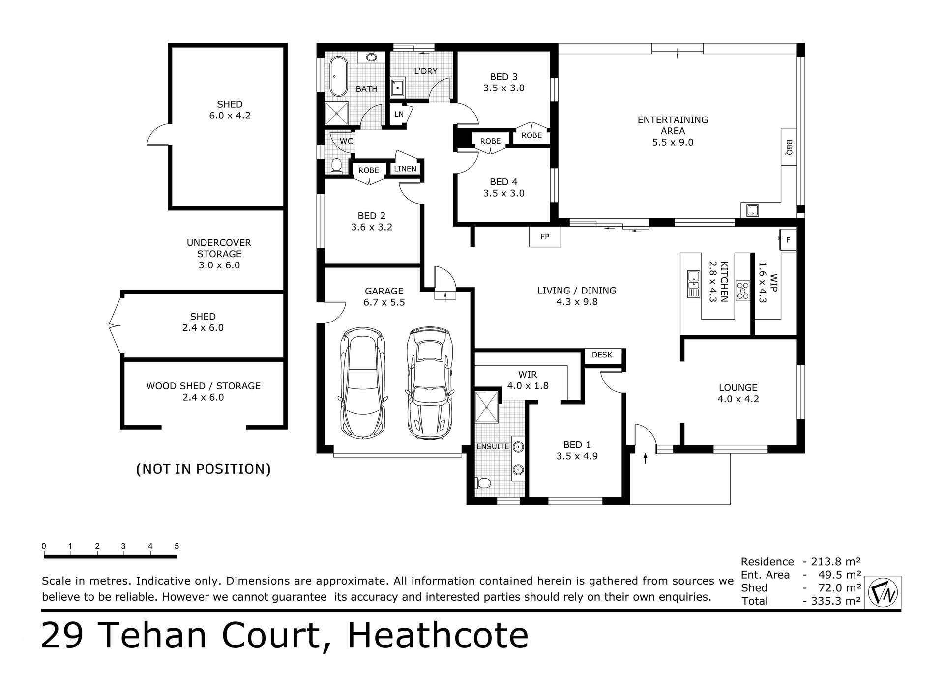 29 Tehan Court, Heathcote For Sale by Farmbuy.com - floorplan 1