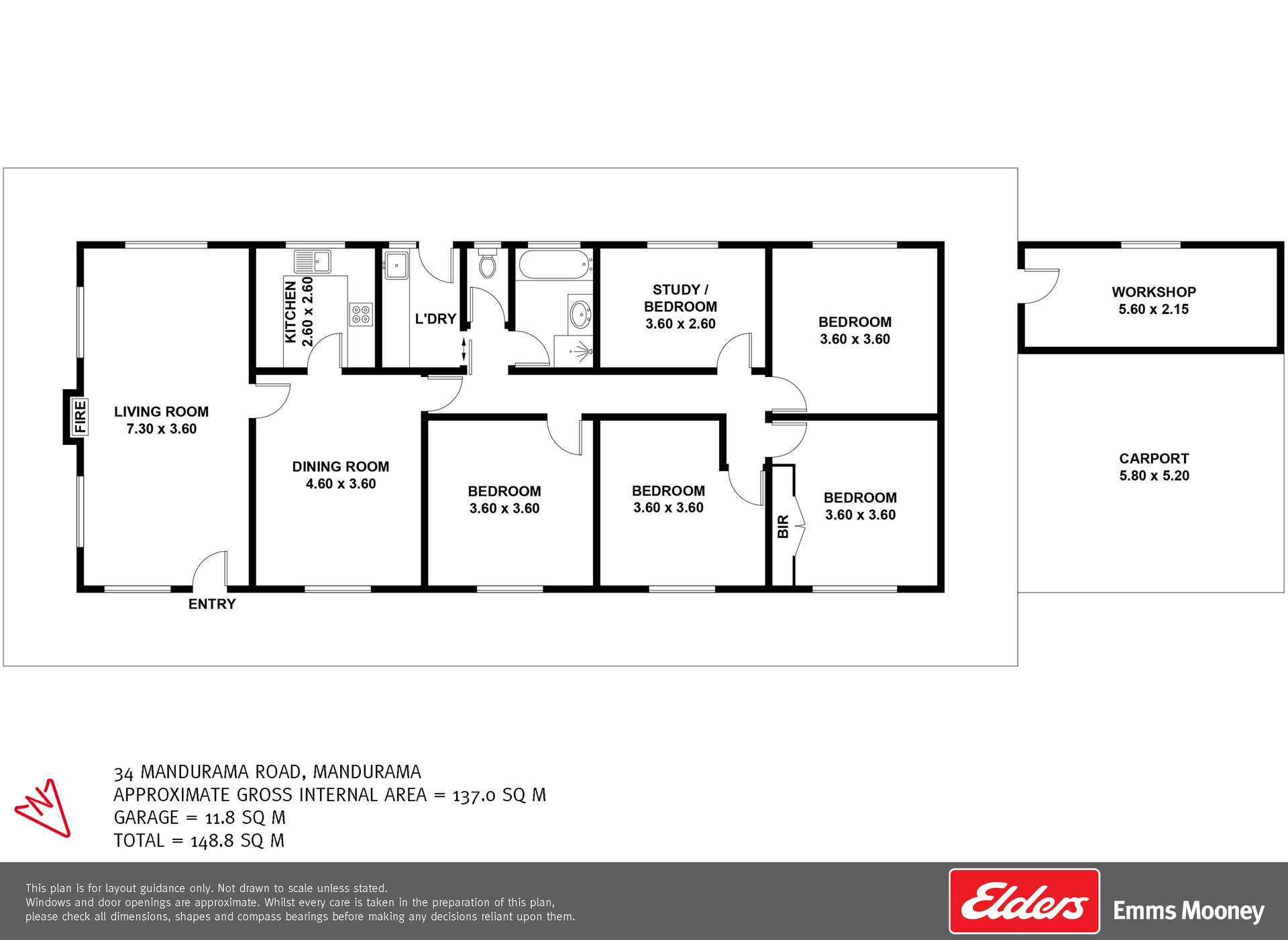 34 Mandurama Road, Mandurama For Sale by Farmbuy.com - floorplan 1