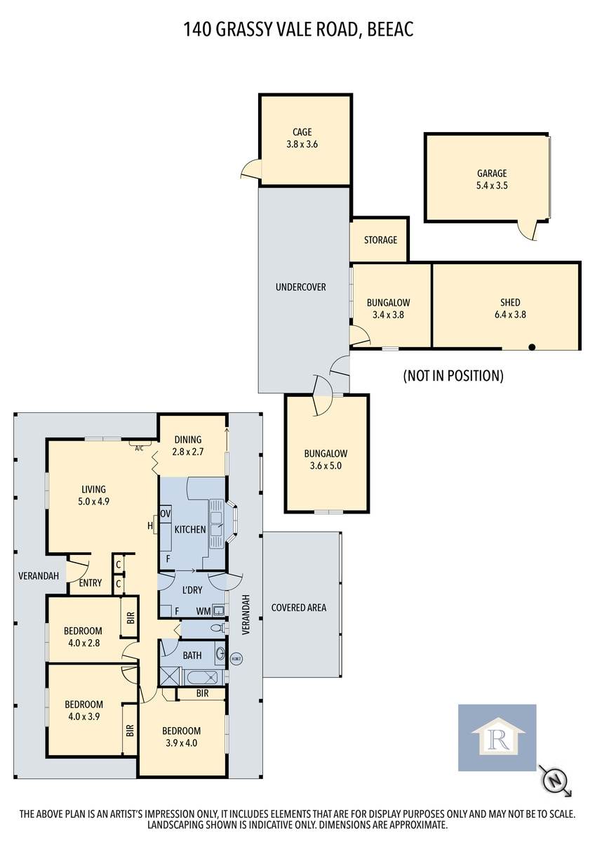 140 Grassy Vale Road, Beeac Sold by Farmbuy.com - floorplan 1