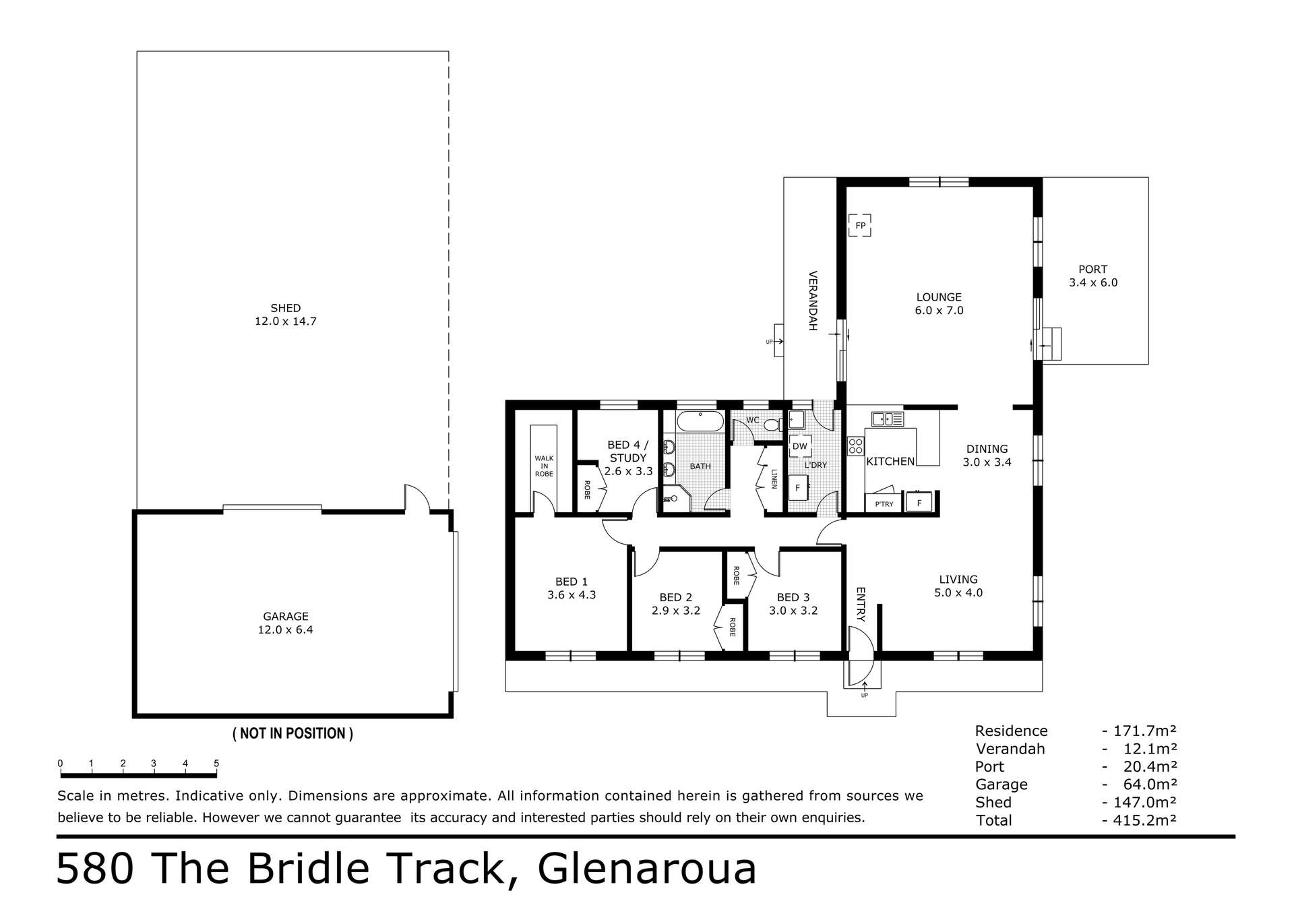 580 The Bridle Track, Glenaroua Sold by Farmbuy.com - floorplan 1