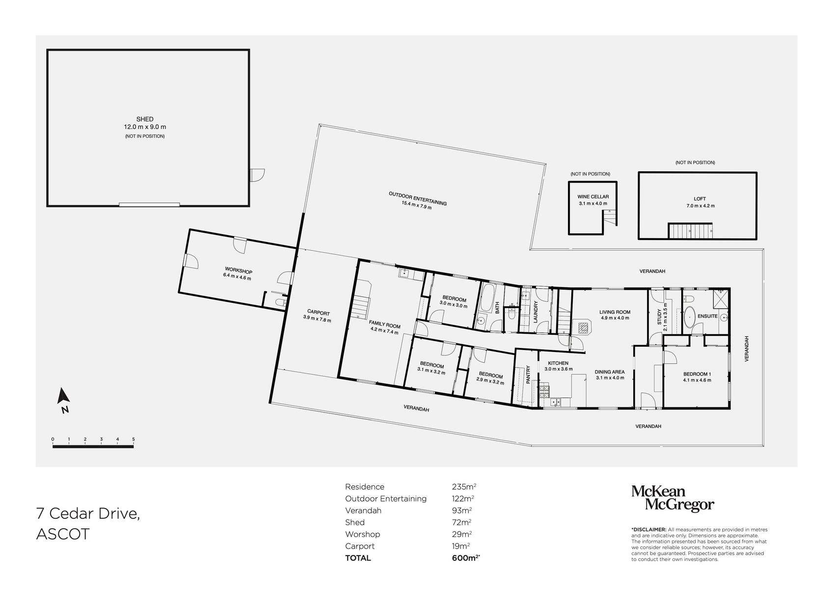 7 Cedar Drive, Ascot Sold by Farmbuy.com - floorplan 1