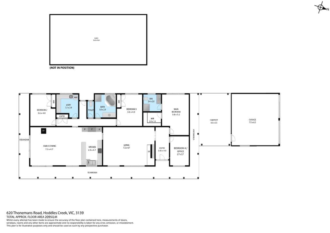 620 Thonemans Road, Hoddles Creek Sold by Farmbuy.com - floorplan 1