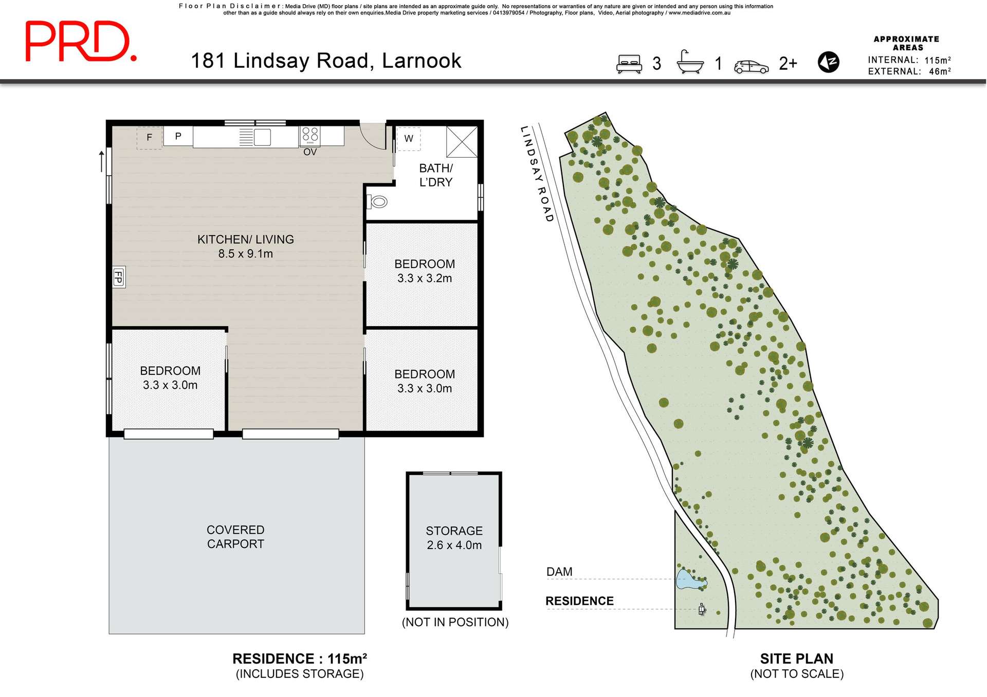 181 Lindsay Road, Larnook For Sale by Farmbuy.com - floorplan 1