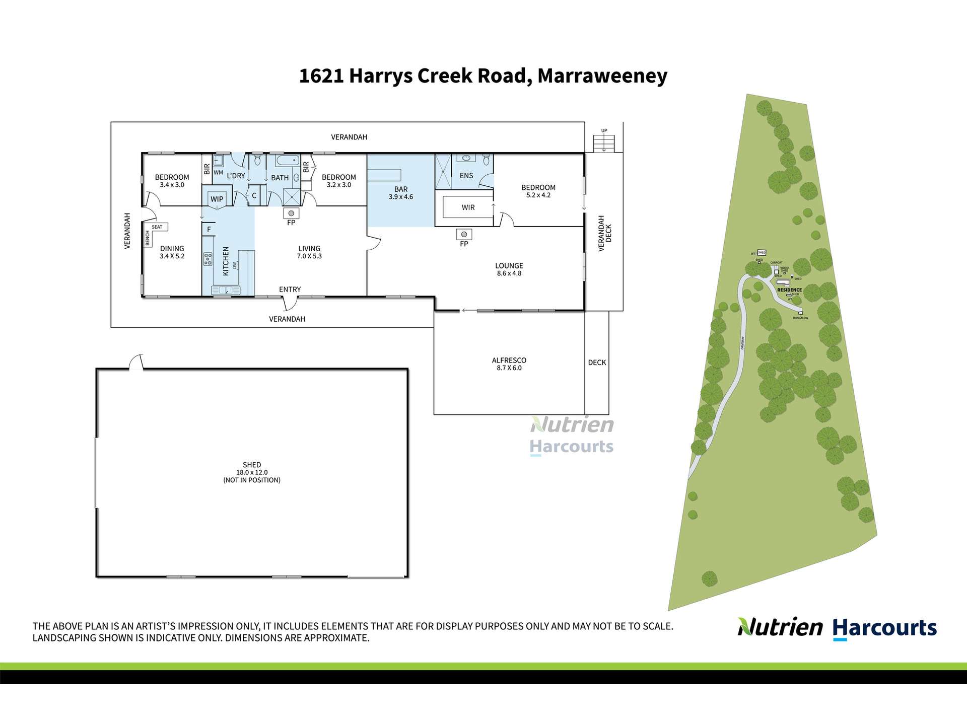 1621 Harrys Creek Road, Marraweeney Sold by Farmbuy.com - floorplan 1