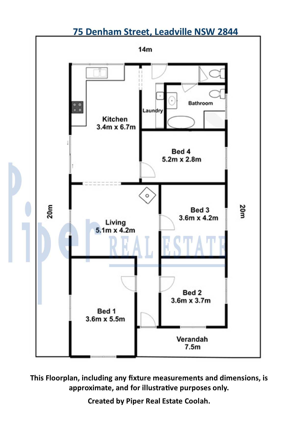 The Old School House/75 Denham Street, Leadville Via, Dunedoo For Sale by Farmbuy.com - floorplan 1