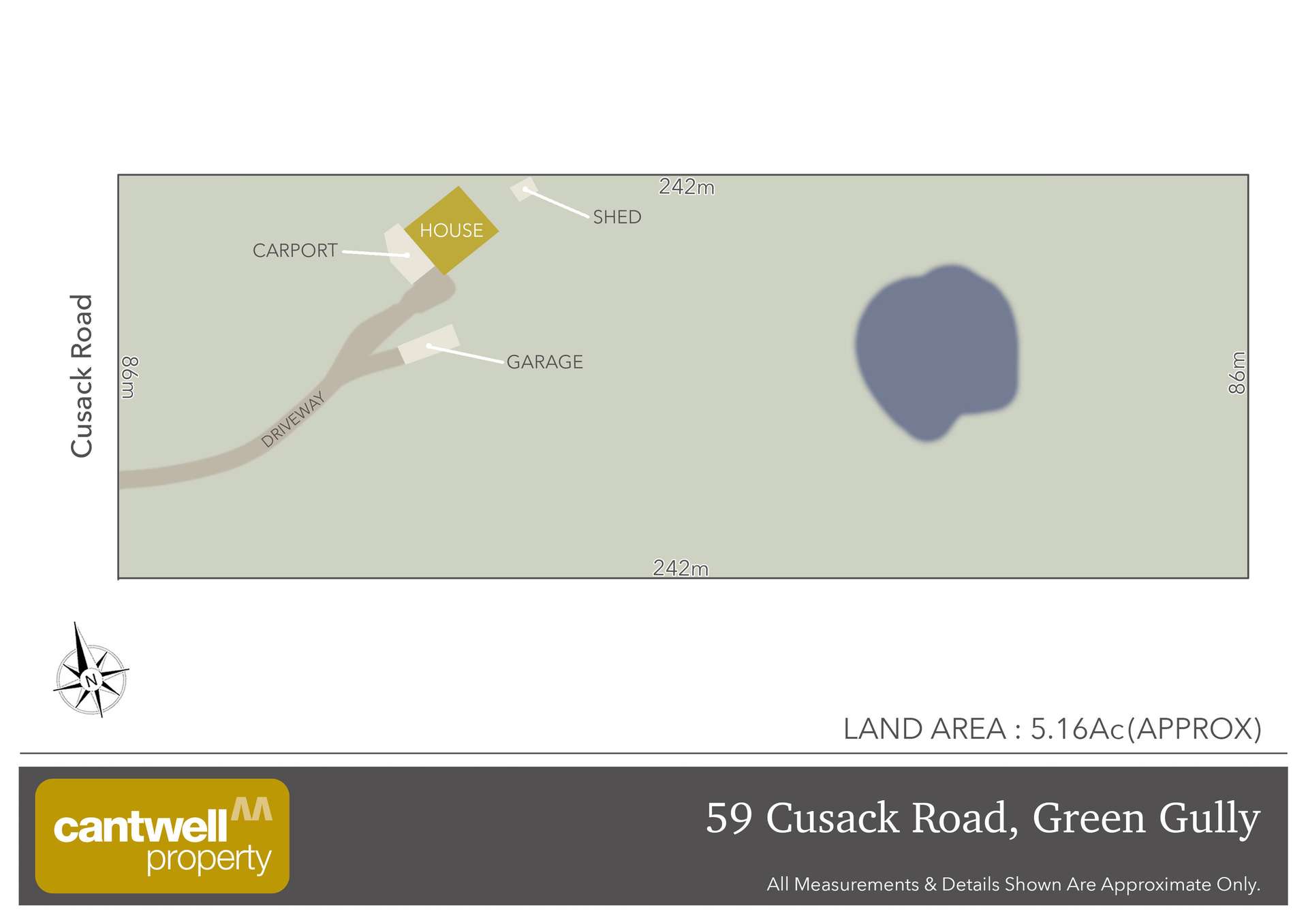 59 Cusack Road, Green Gully Sold by Farmbuy.com - floorplan 2