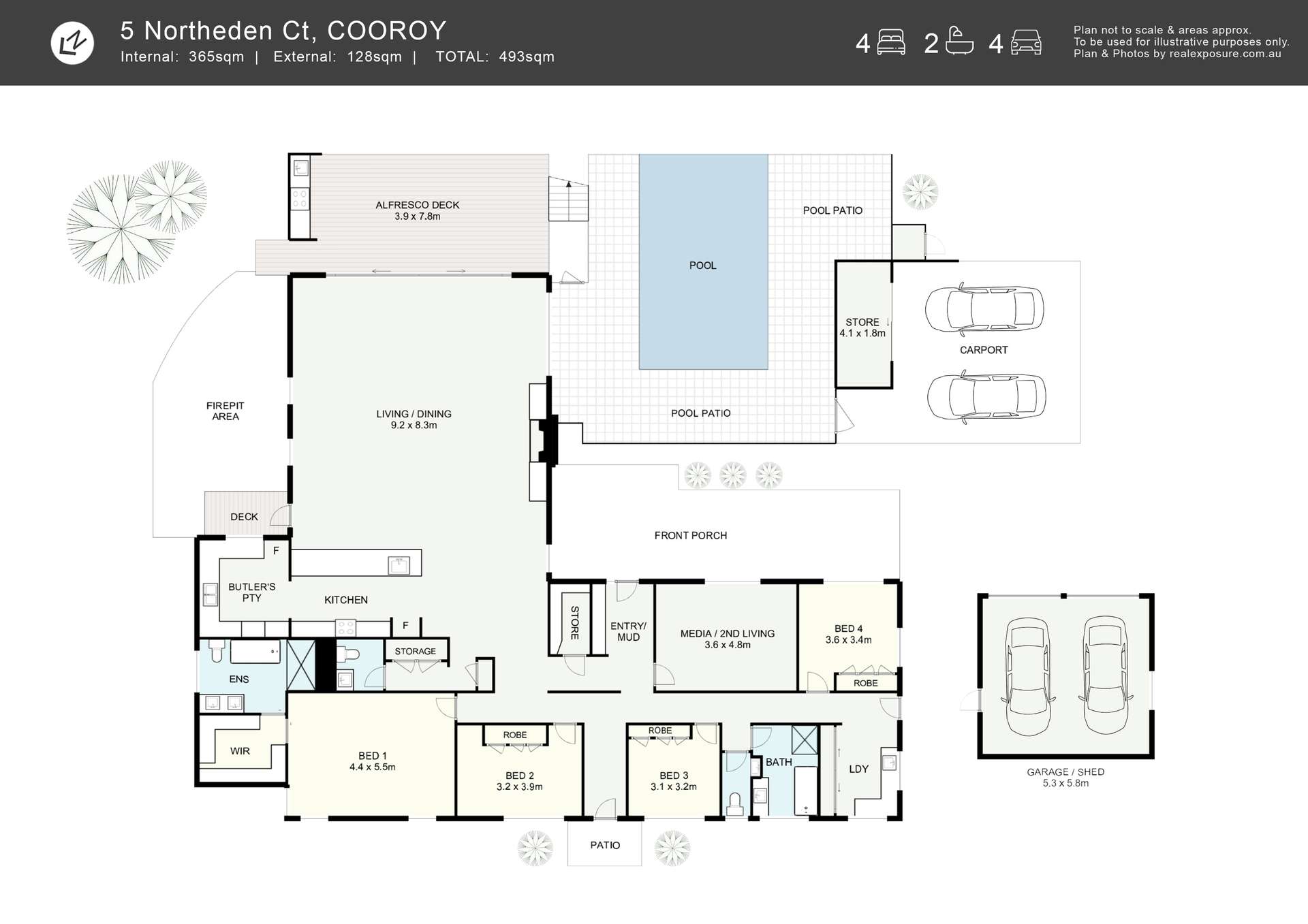5 Northeden Court, Cooroy Sold by Farmbuy.com - floorplan 1