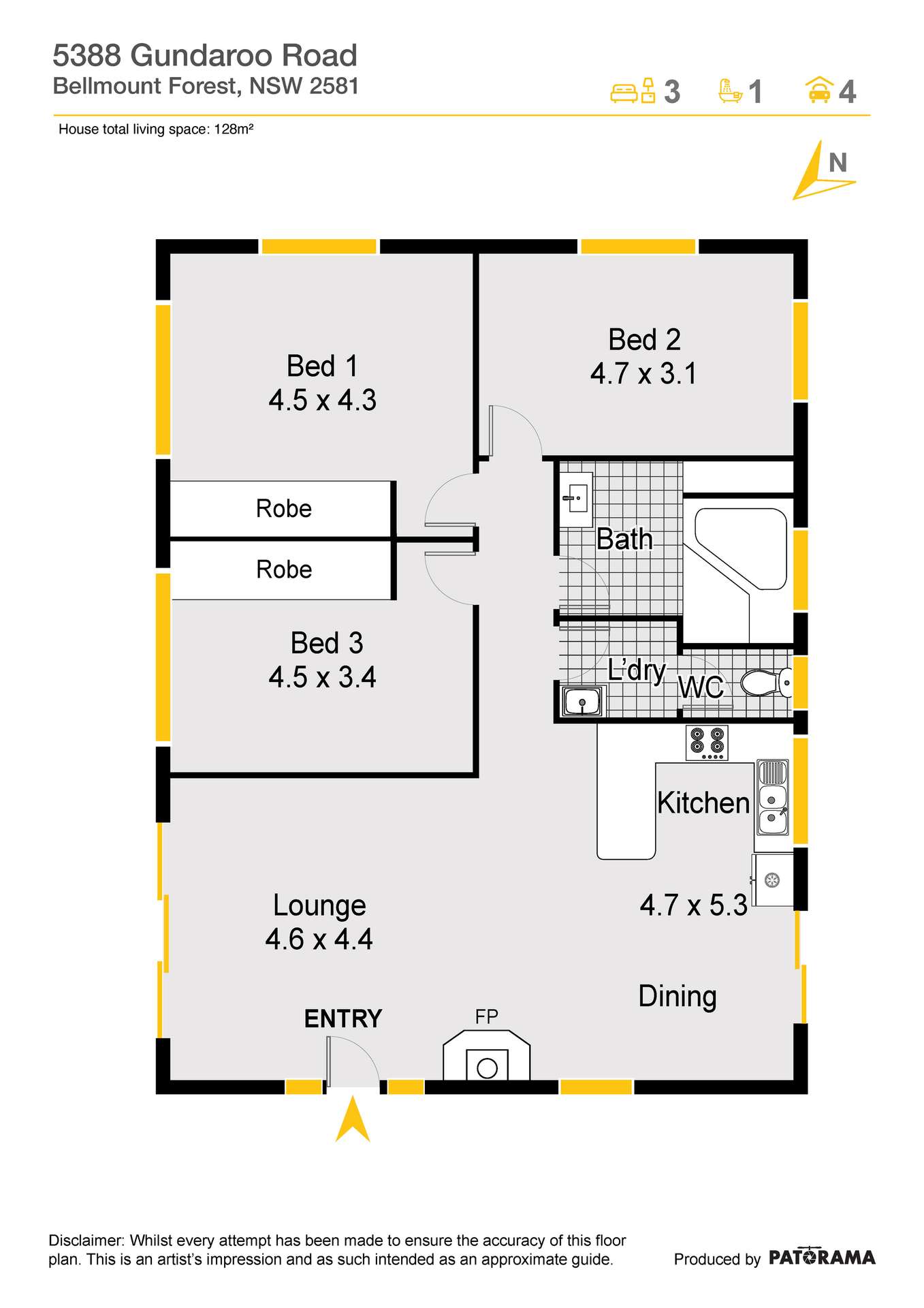 "Carolyn's Creek", 5388 Gundaroo Road, Gundaroo For Sale by Farmbuy.com - floorplan 1