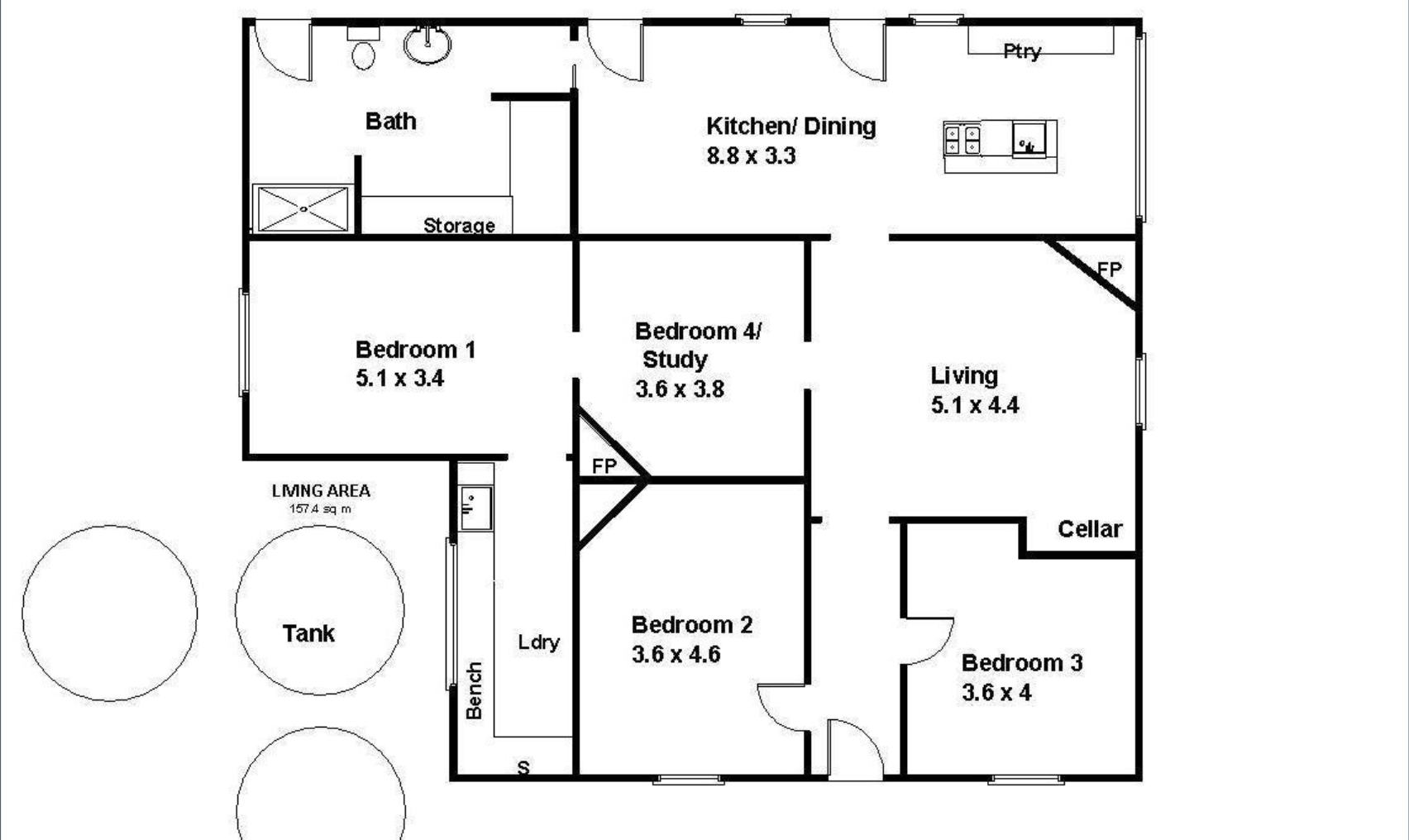 421 Riverview Drive, Berri For Sale by Farmbuy.com - floorplan 1