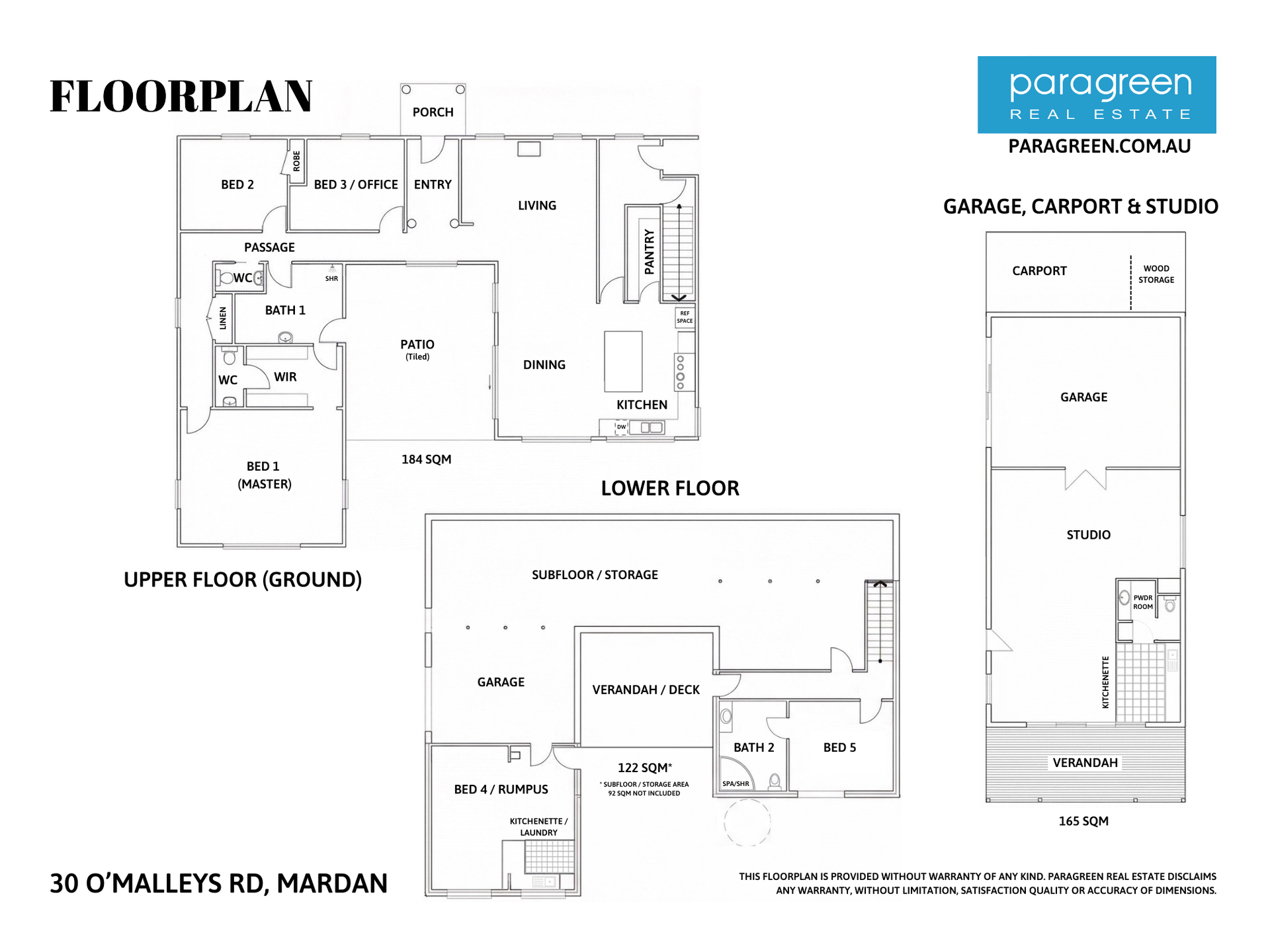 30 Omalleys Road, Mardan For Sale by Farmbuy.com - floorplan 1