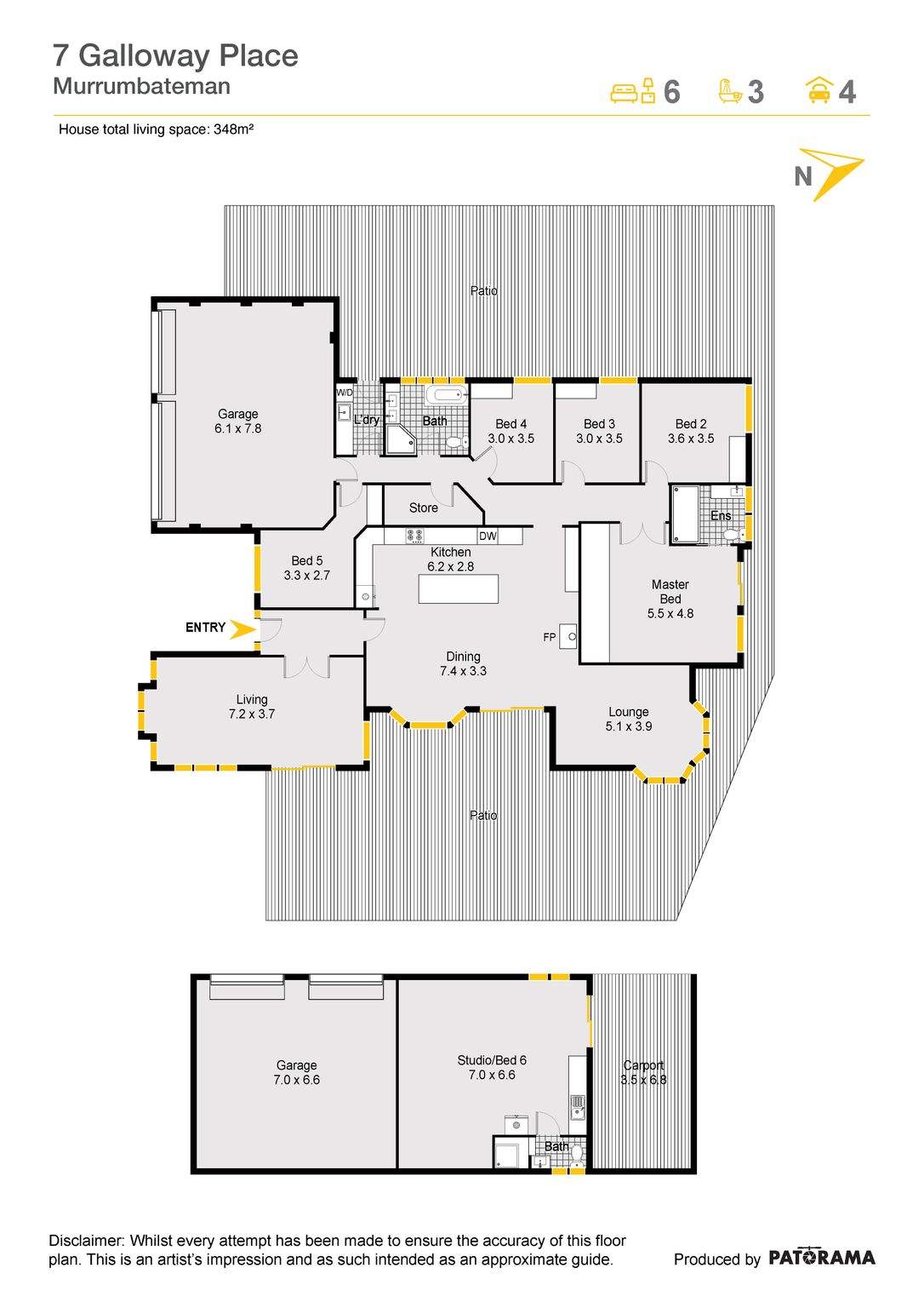 'The Finches', 7 Galloway Place, Murrumbateman For Sale by Farmbuy.com - floorplan 1
