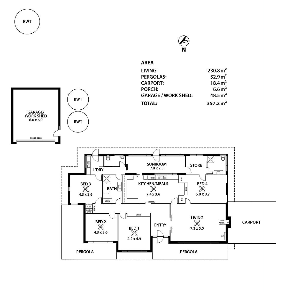 232 Braewood Road, Strathalbyn Sold by Farmbuy.com - floorplan 1