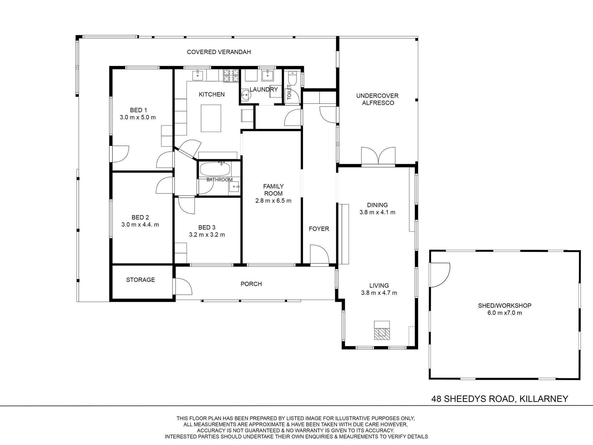 48 Sheedys Road, Killarney For Sale by Farmbuy.com - floorplan 1