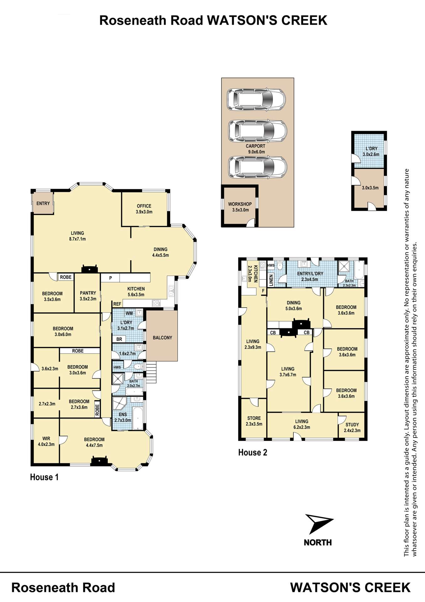 "Roseneath" Roseneath Road, Watsons Creek For Sale by Farmbuy.com - floorplan 2