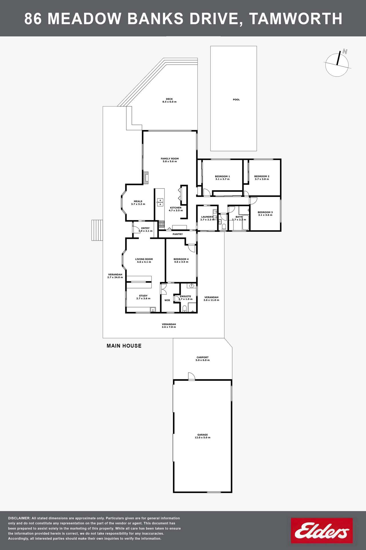 86 Meadow Banks Drive, Tamworth For Sale by Farmbuy.com - floorplan 1