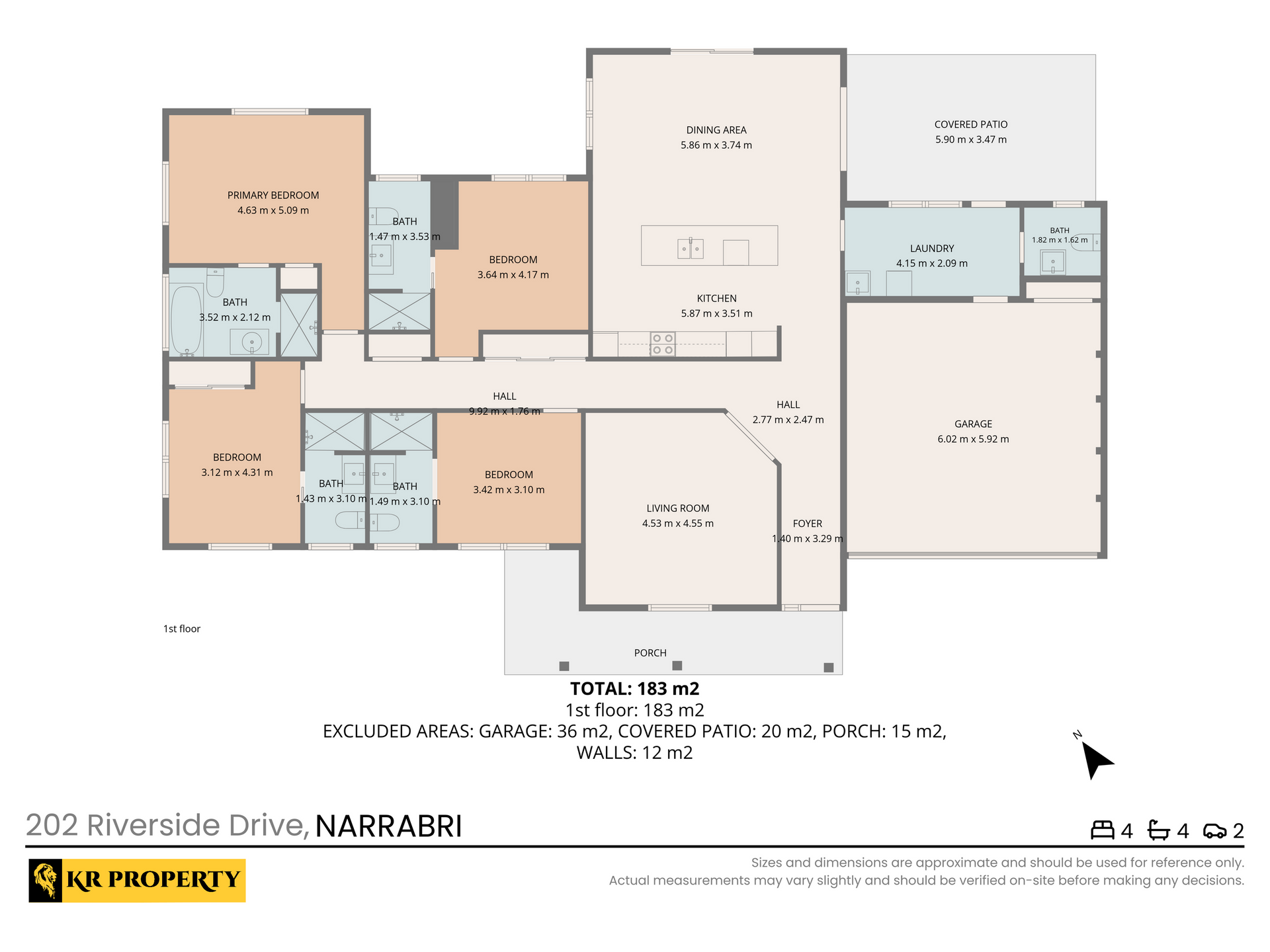202 Riverside Drive, Narrabri For Sale by Farmbuy.com - floorplan 1