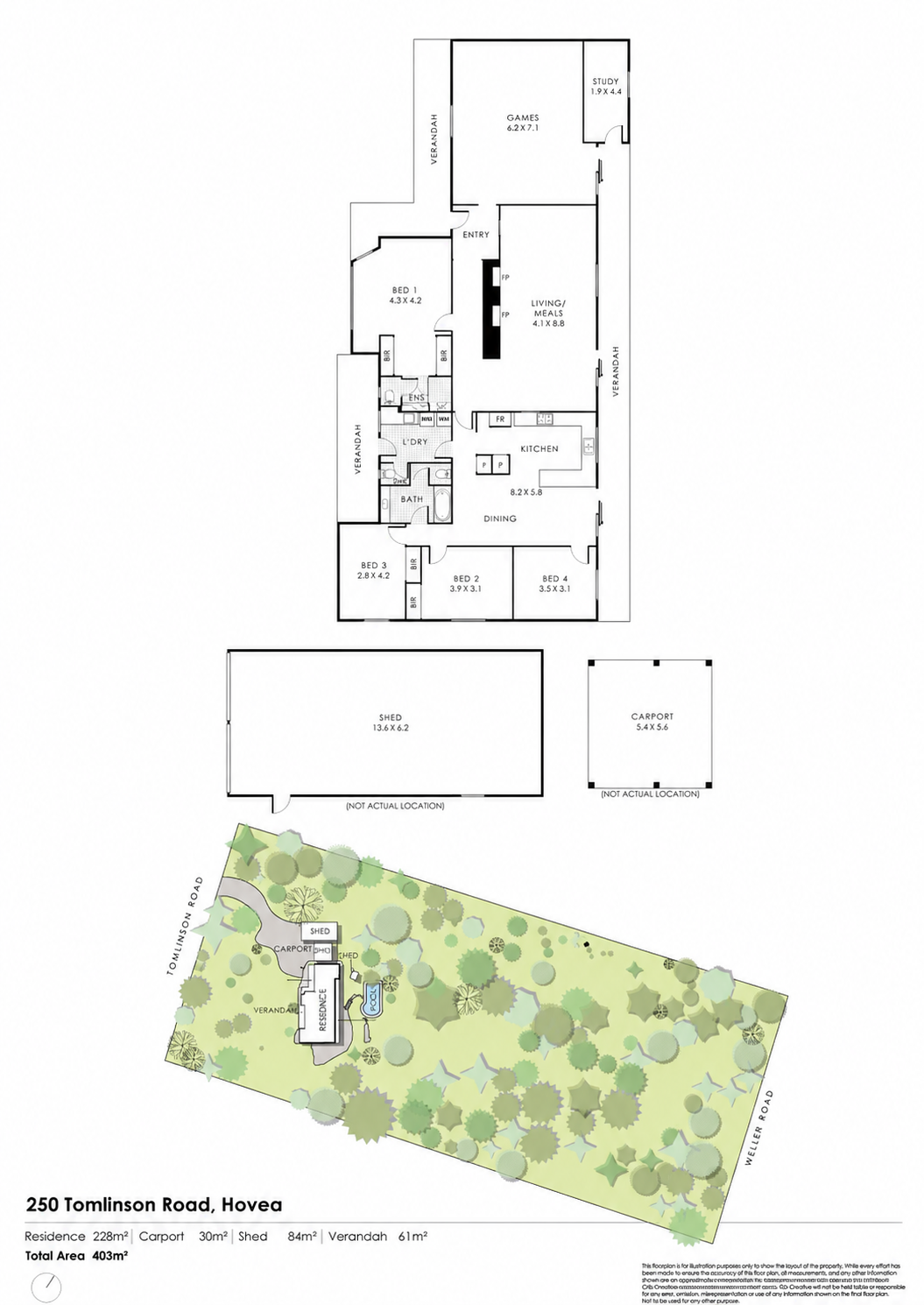 250 Tomlinson Road, Hovea For Sale by Farmbuy.com - floorplan 1