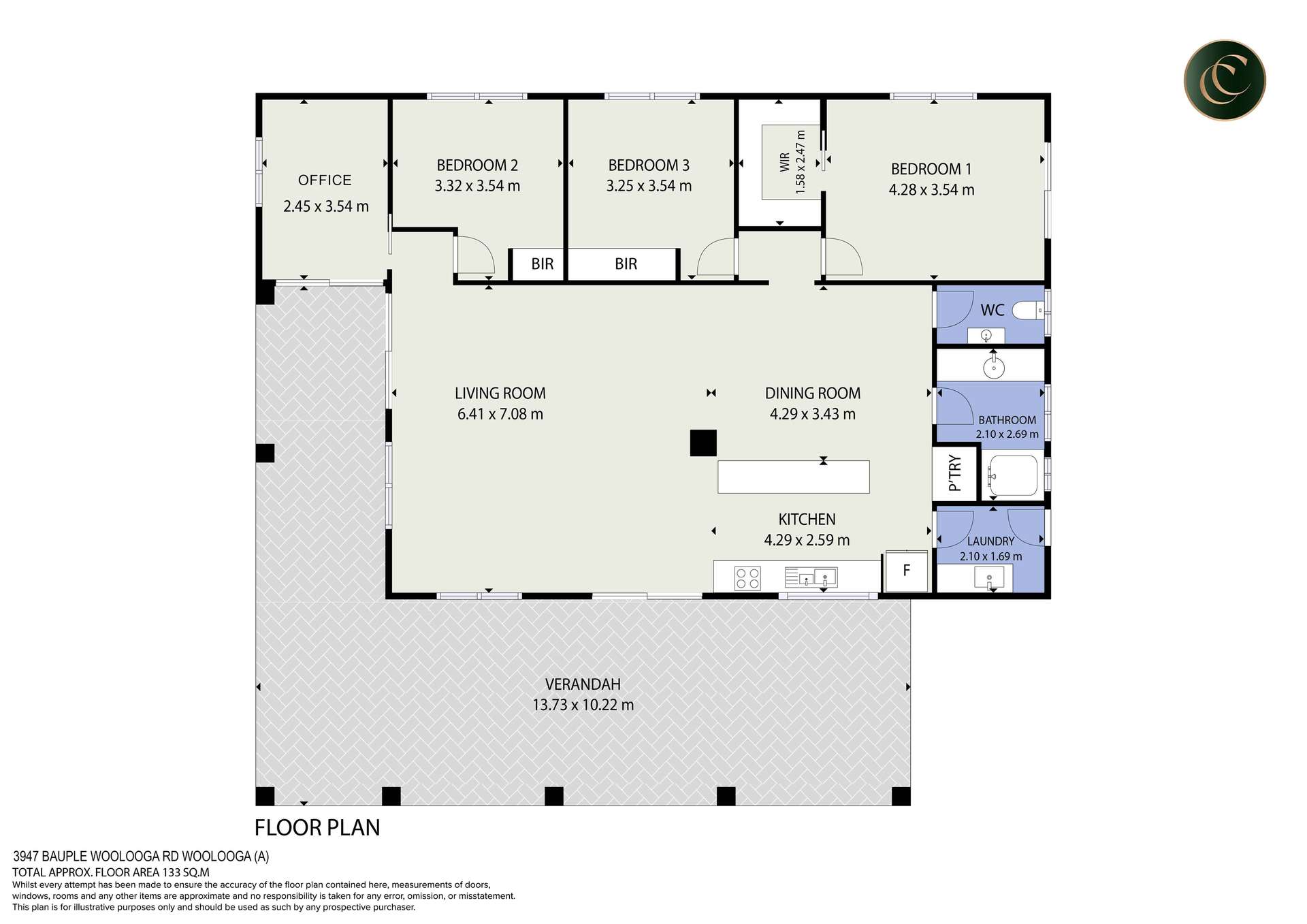 36 Dray Road, Woolooga Sold by Farmbuy.com - floorplan 2