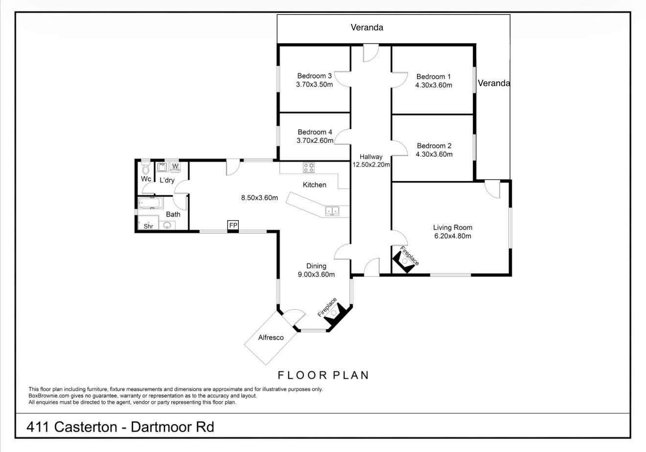 411 Casterton - Dartmoor Road, Bahgallah For Sale by Farmbuy.com - floorplan 1
