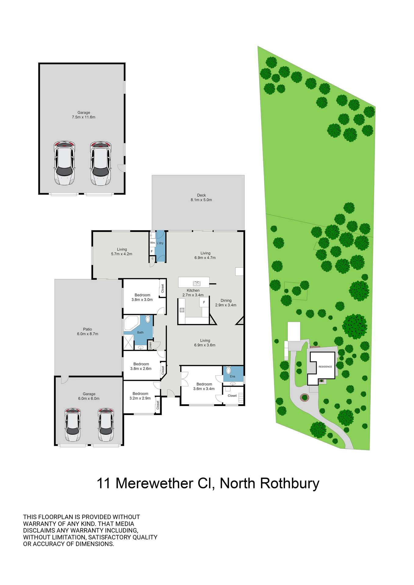11 Merewether Close, North Rothbury For Sale by Farmbuy.com - floorplan 1