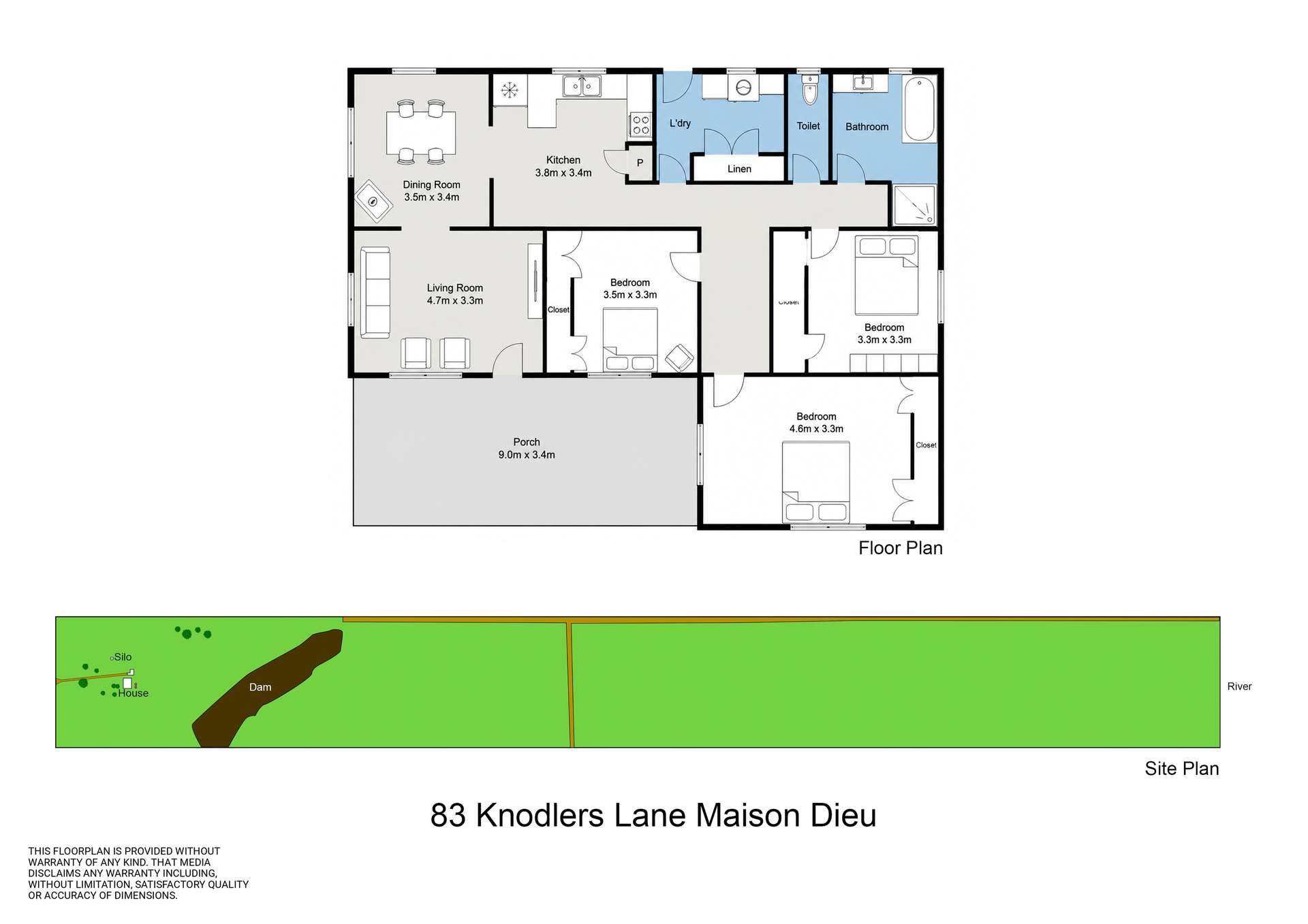 83 Knodlers Lane, Maison Dieu, Singleton For Sale by Farmbuy.com - floorplan 1