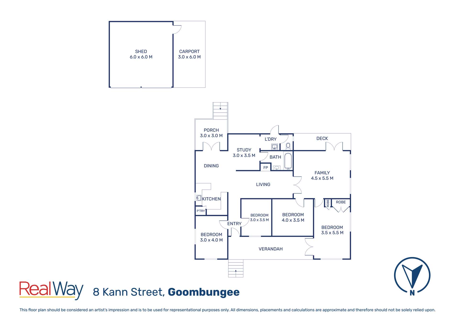 8 Kann Street, Goombungee For Sale by Farmbuy.com - floorplan 1
