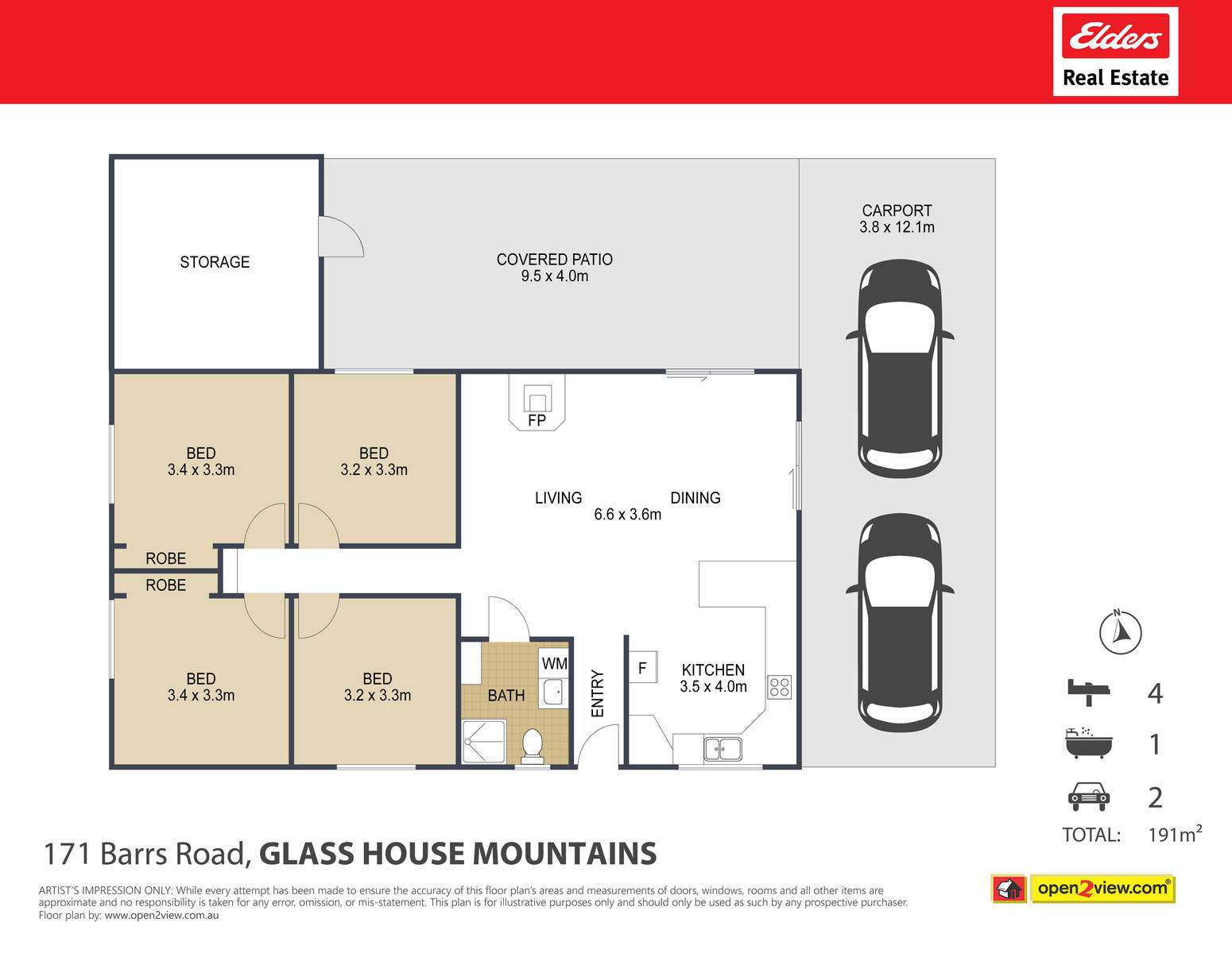 171 Barrs Road, Glass House Mountains For Sale by Farmbuy.com - floorplan 1