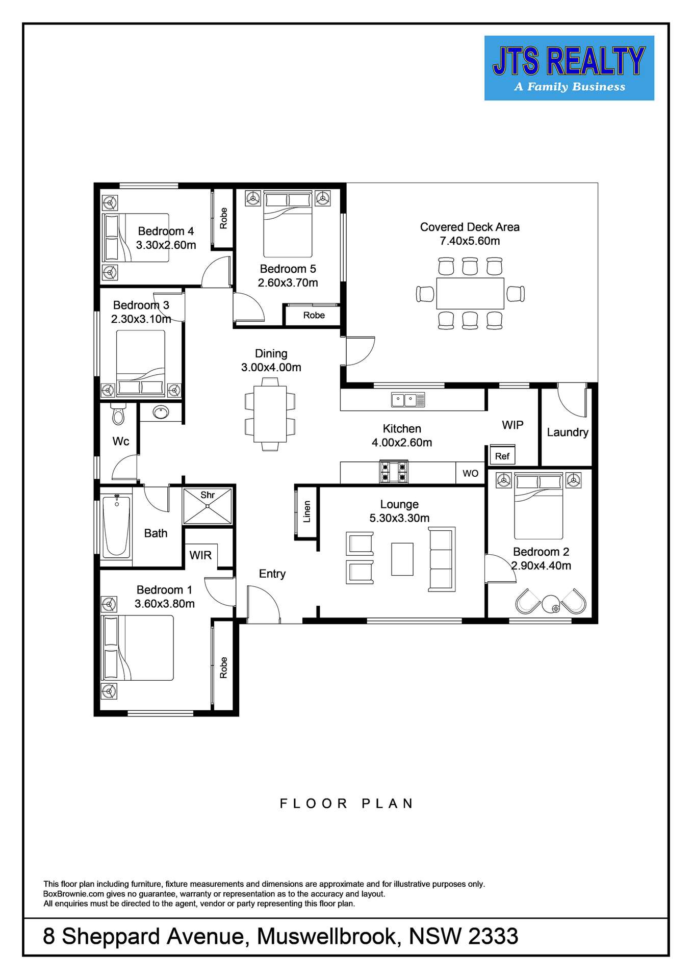 8 Sheppard Avenue, Muswellbrook For Sale by Farmbuy.com - floorplan 1