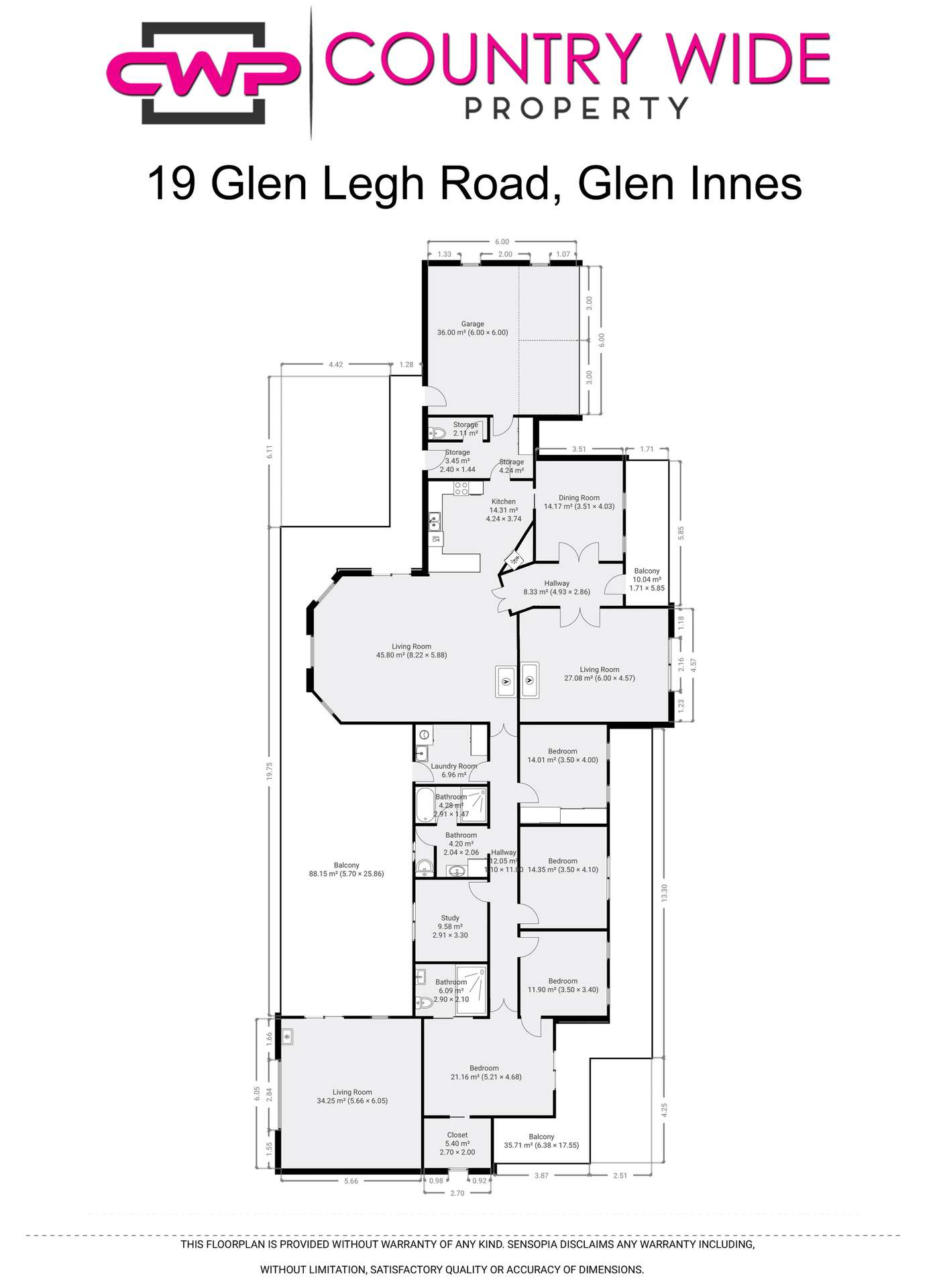 19 Glen Legh Road, Glen Innes For Sale by Farmbuy.com - floorplan 1
