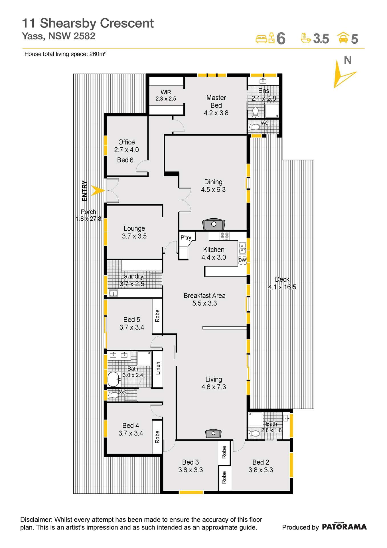 "Windamere", 11 Shearsby Crescent, Yass Auction by Farmbuy.com - floorplan 1