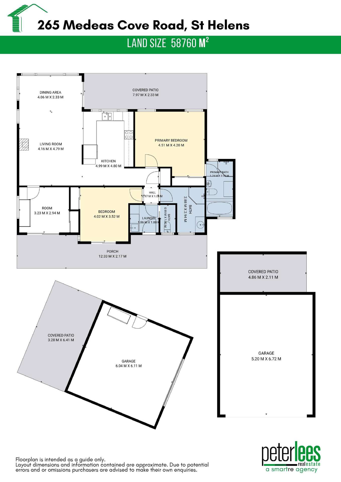 265 Medeas Cove Road, St Helens For Sale by Farmbuy.com - floorplan 1