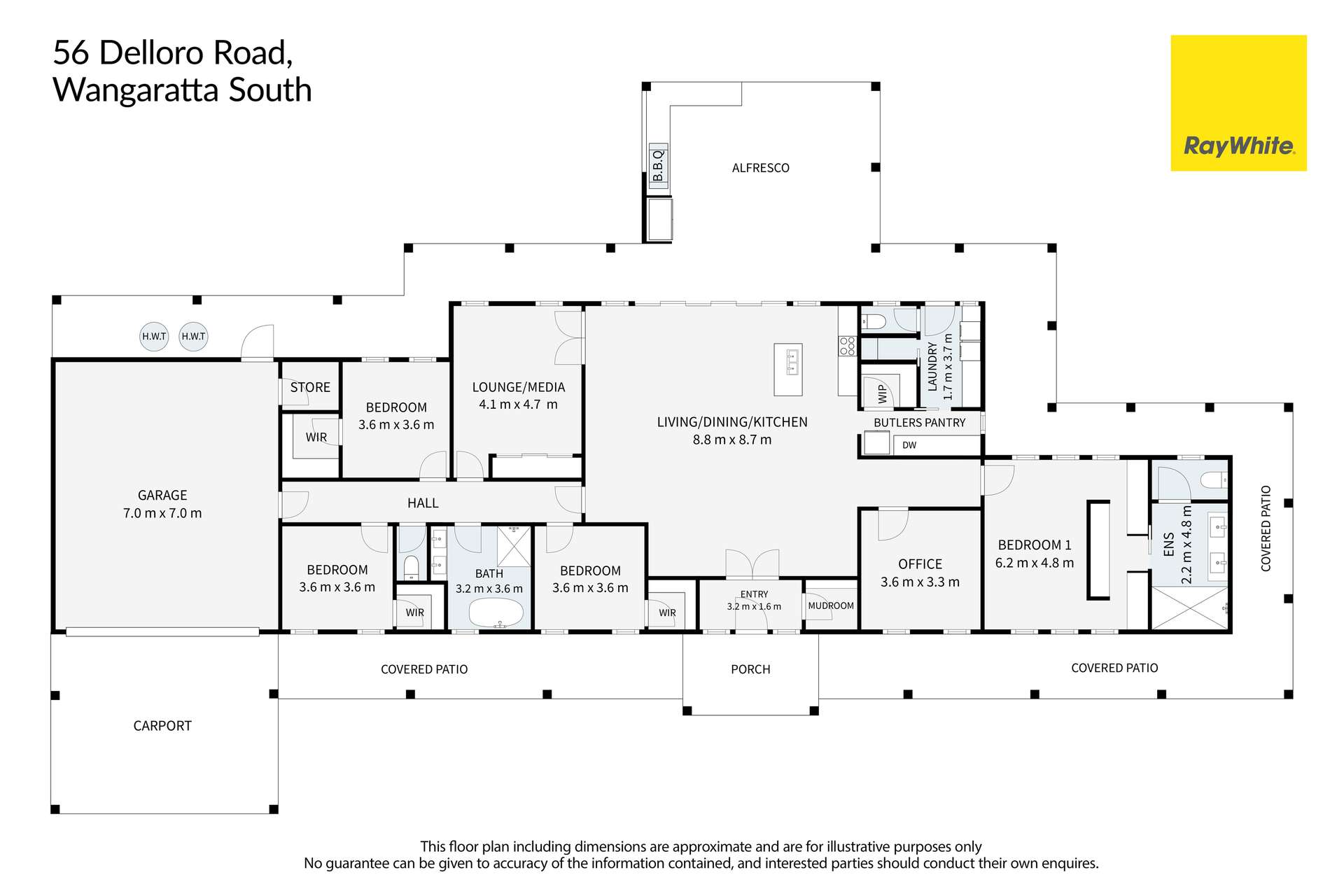 56 Delloro Road, Wangaratta South For Sale by Farmbuy.com - floorplan 1
